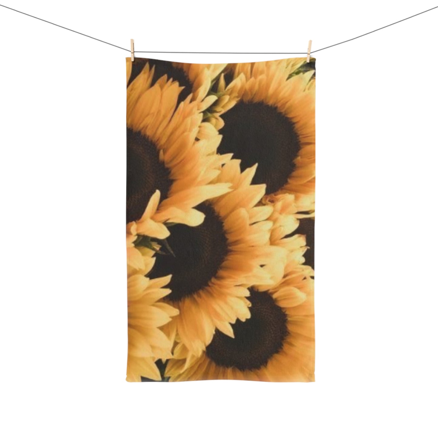 Floral Hand Towel – Sunflower Pattern