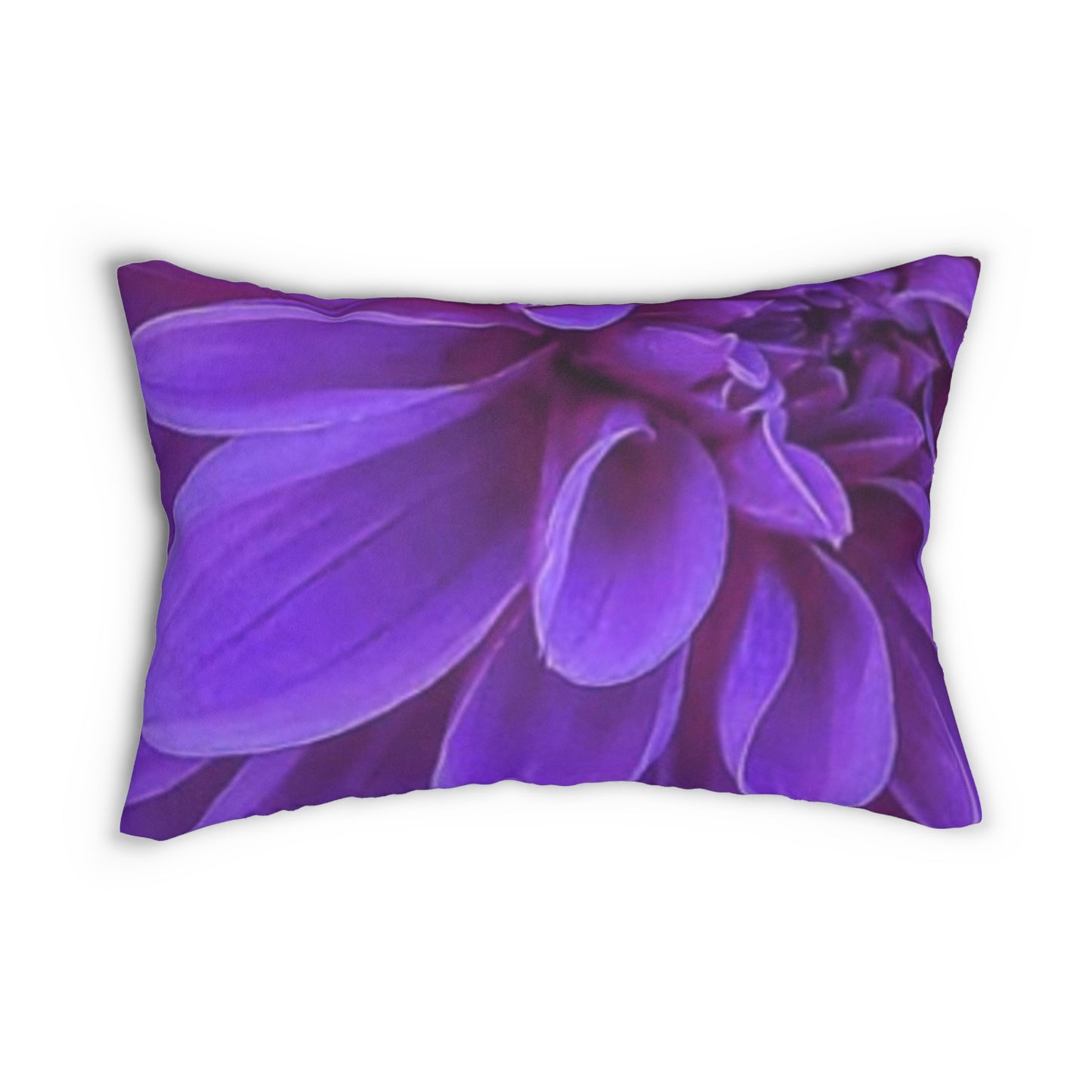 Floral Lumbar Pillow – Purple Dahlia Accent