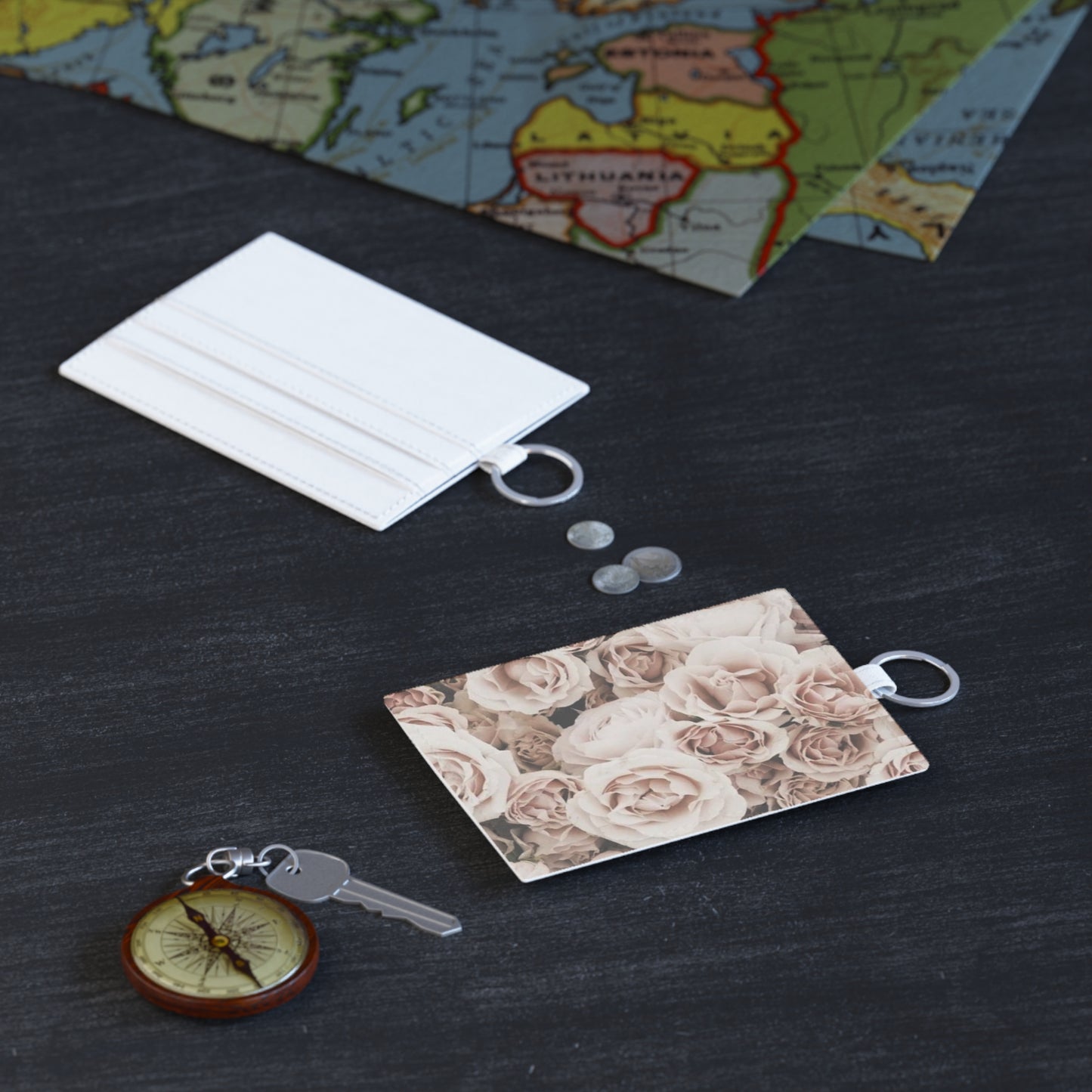 Light Pink Floral Card Holder – Soft & Sweet