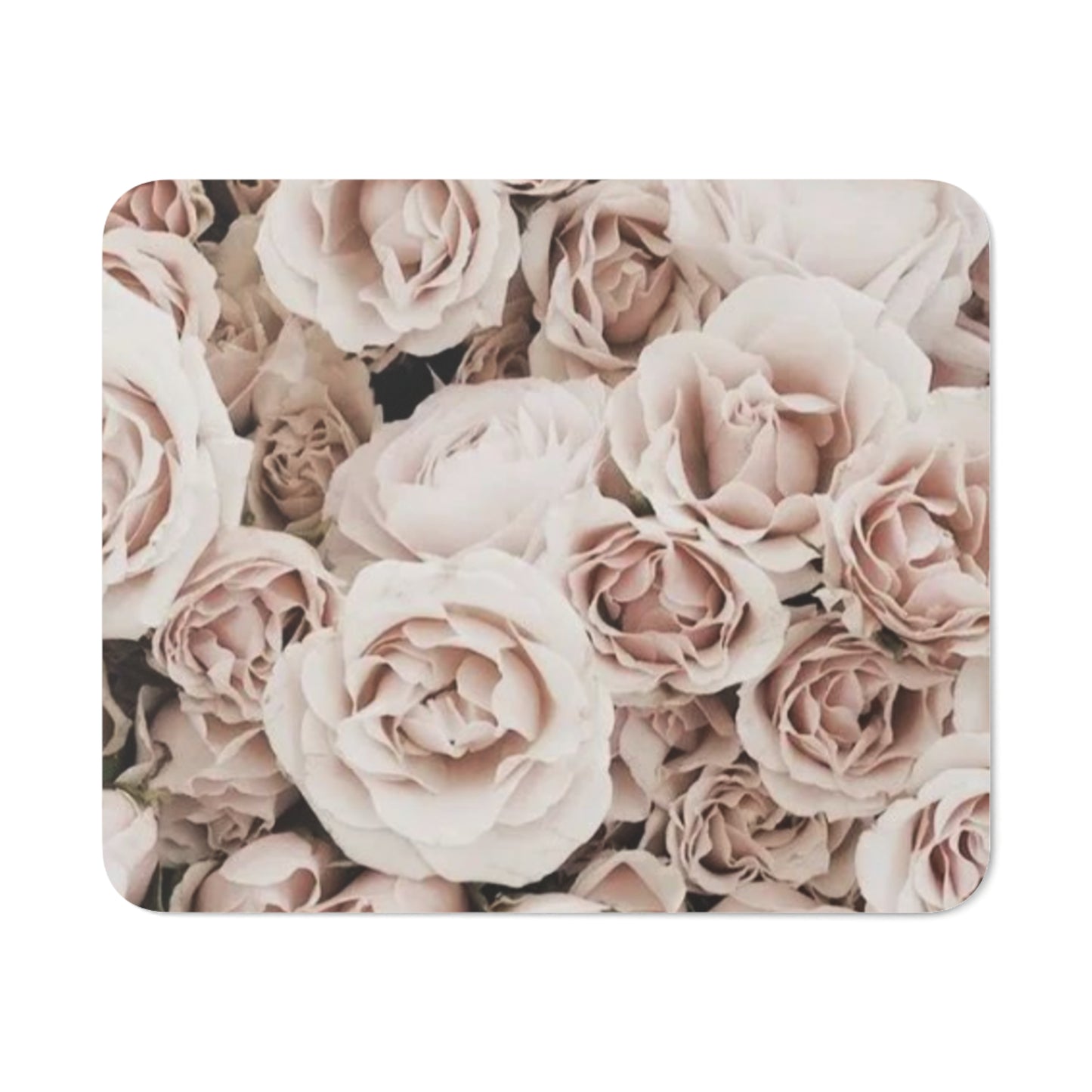Light Pink Floral Desk Mouse Pad – Soft & Sweet Floral Desk Addition