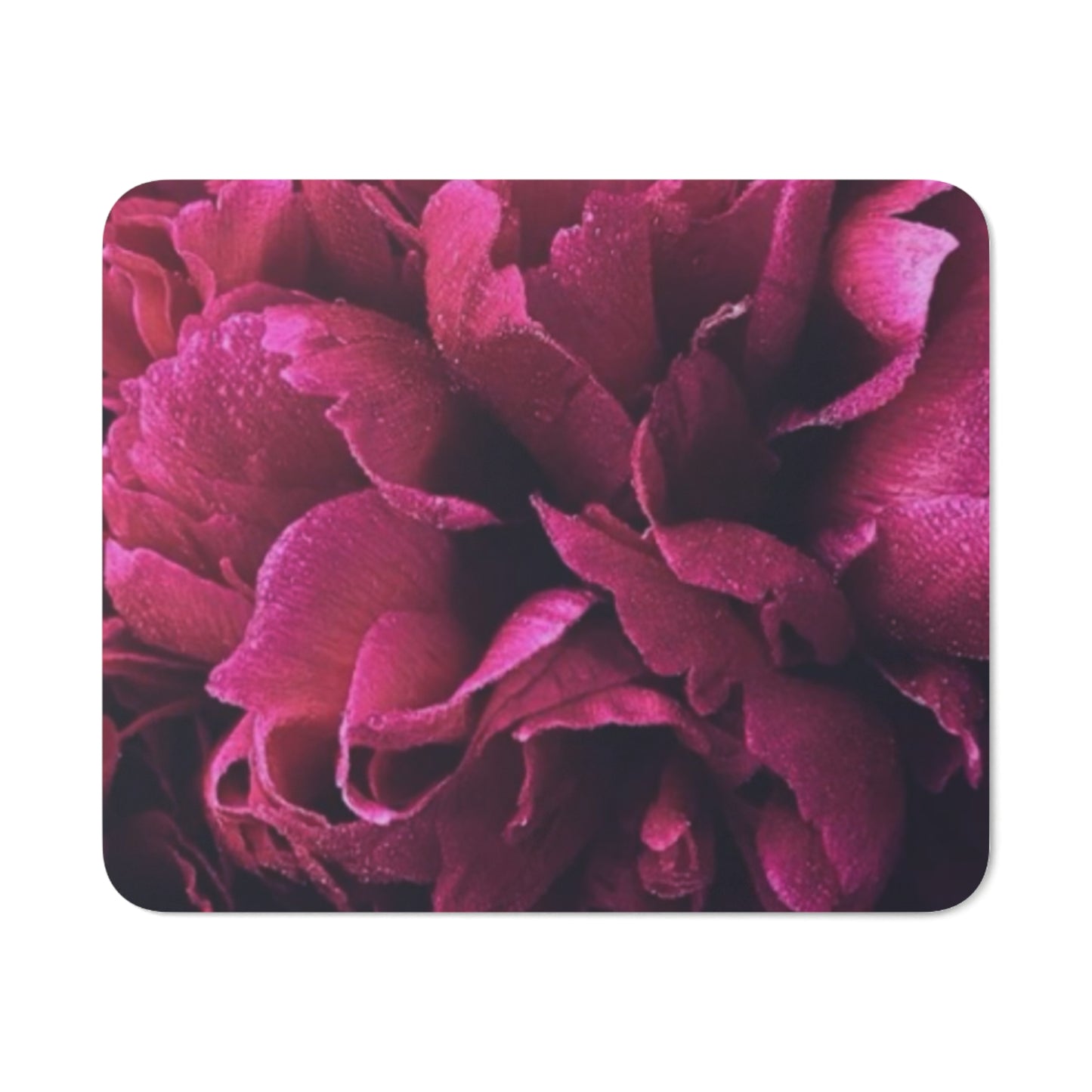 Magenta Floral Desk Mouse Pad – Stylish Floral Office Desk Accessory