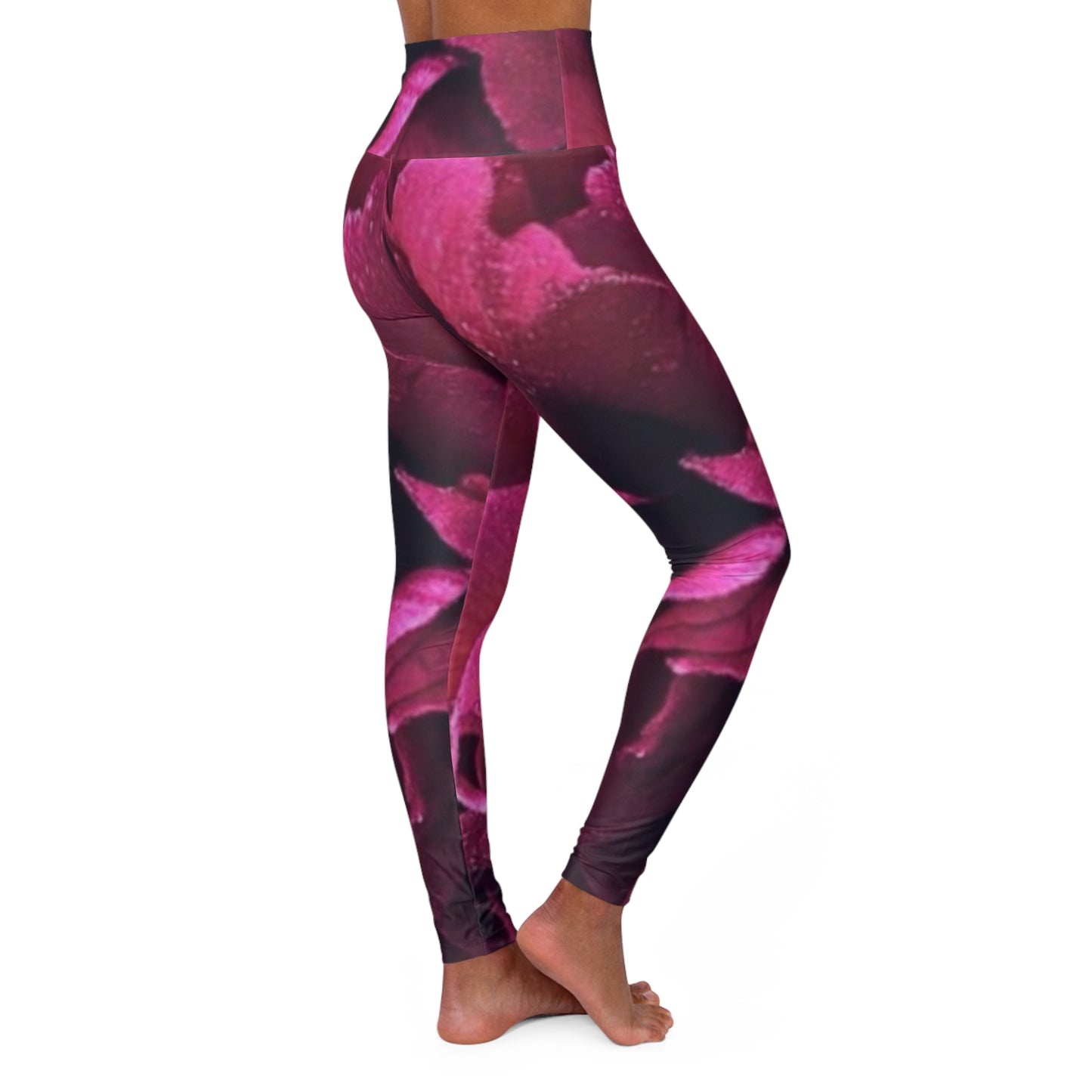 Magenta Floral Skinny Fit Legging for Gym