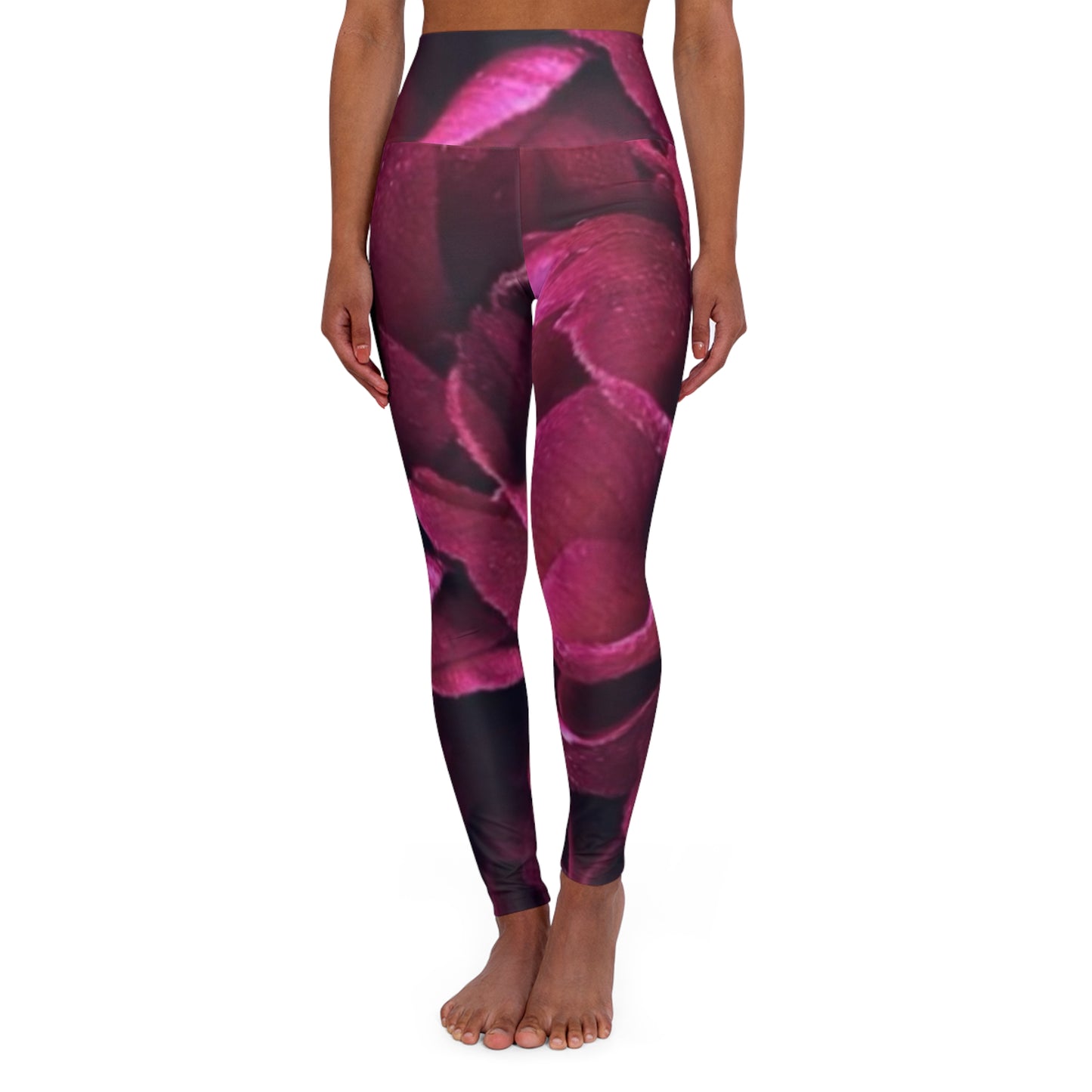 Magenta Floral Skinny Fit Legging for Gym