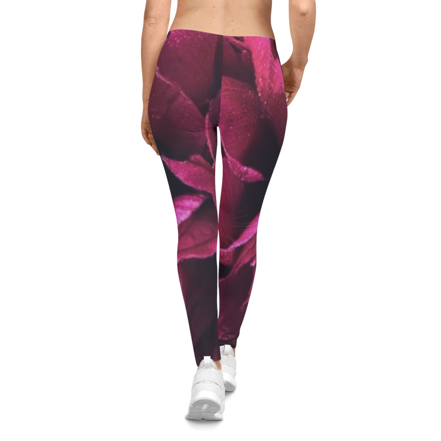 Magenta Floral Comfortable Floral Casual Leggings