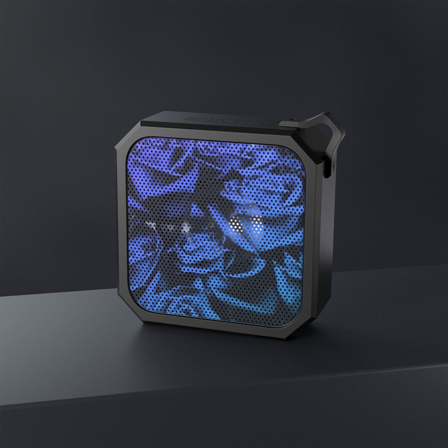 Outdoor Bluetooth Speaker – Blue Roses Print, Compact & Water-Resistant