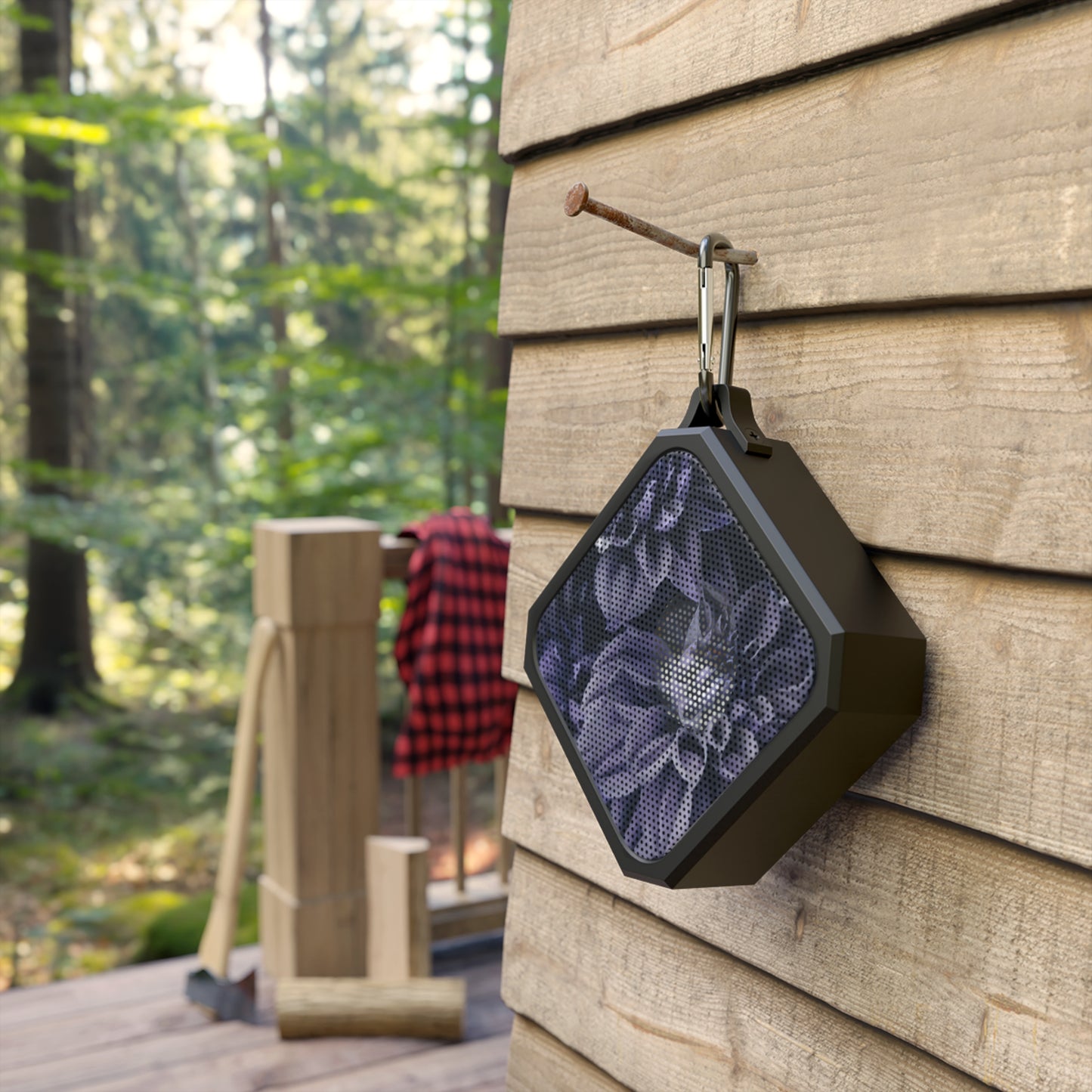 Outdoor Bluetooth Speaker – Blue Dahlia Design, Portable & Stylish