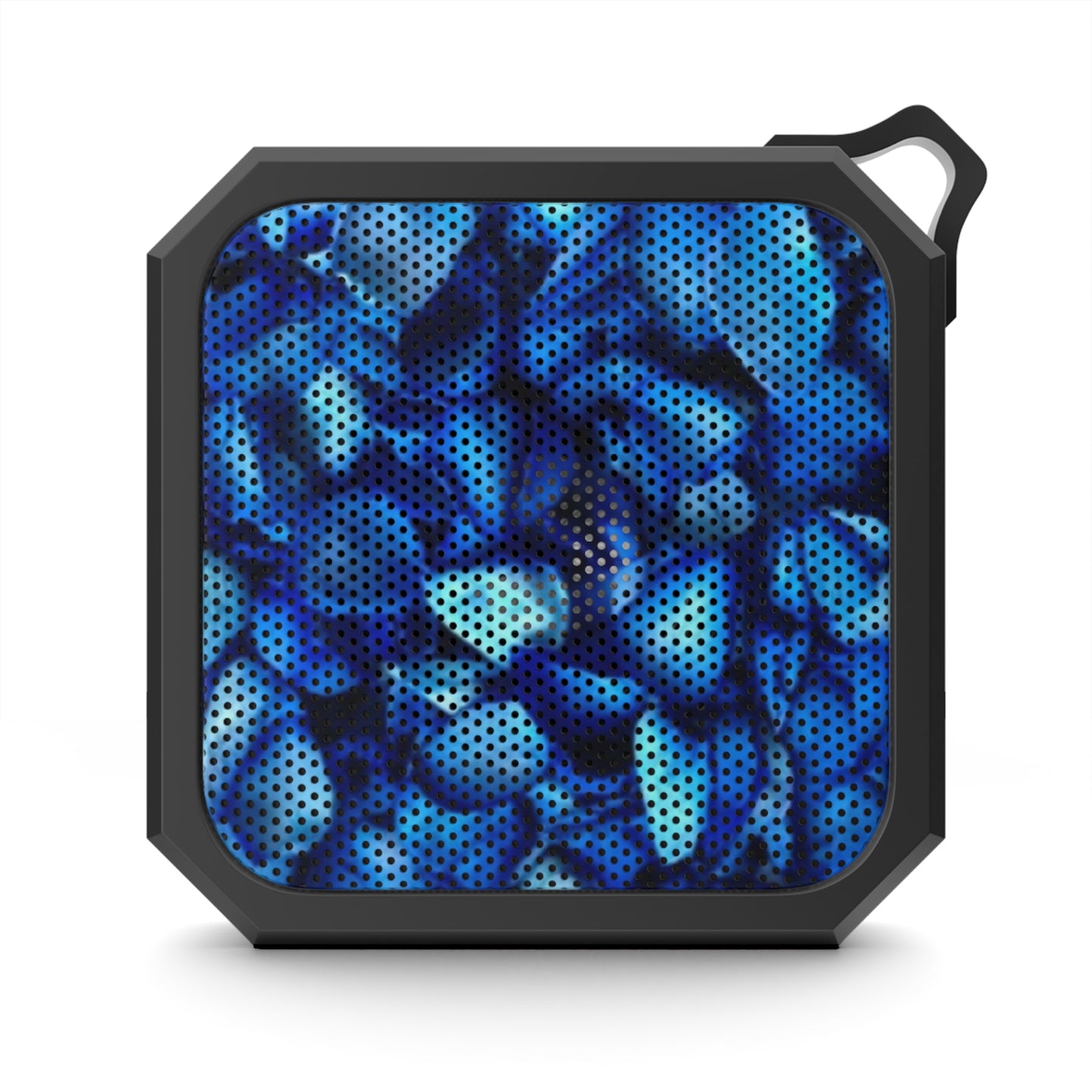 Outdoor Bluetooth Speaker – Blue Petals Floral Print, Compact & Rugged