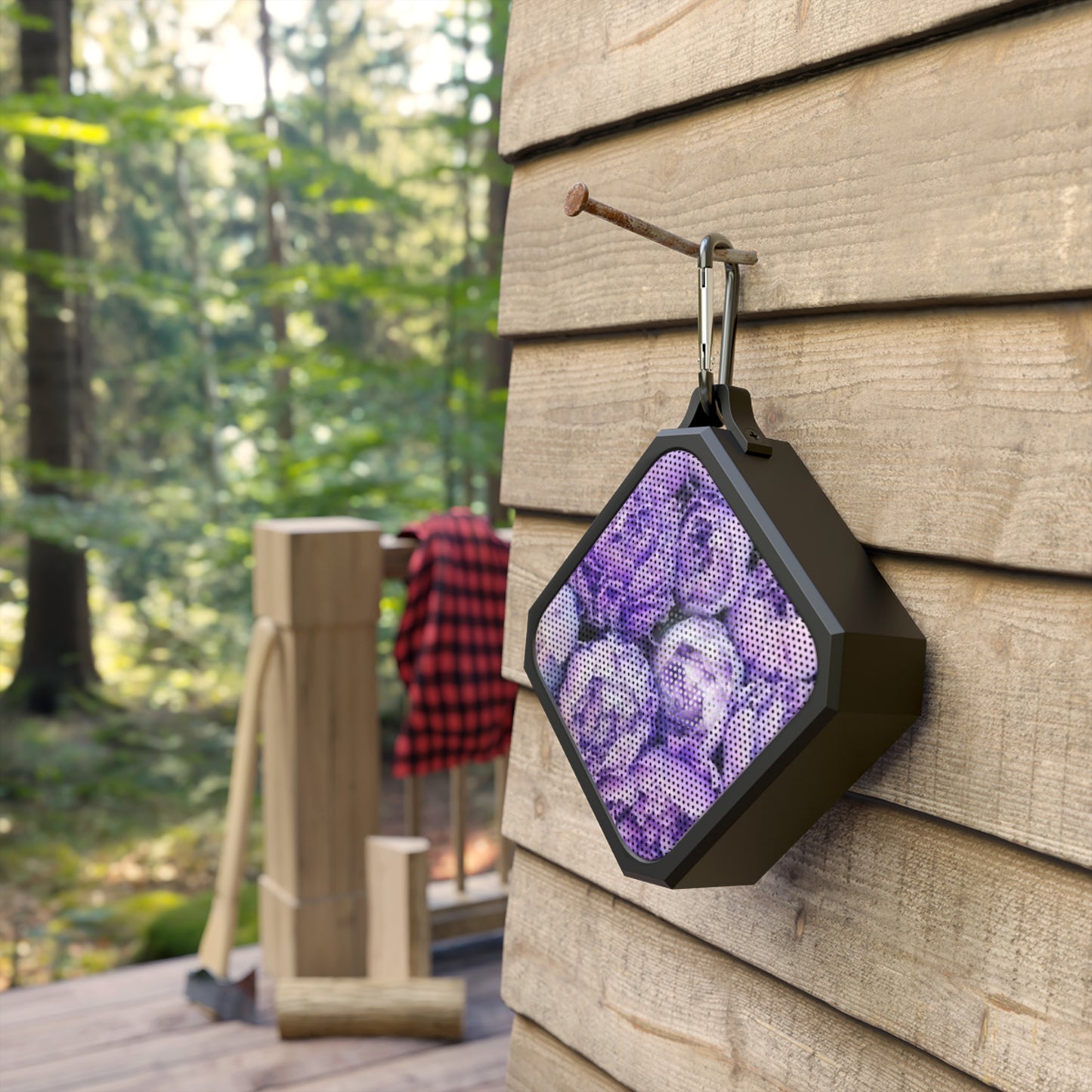 Outdoor Bluetooth Speaker – Purple Peony Design, Durable & Wireless