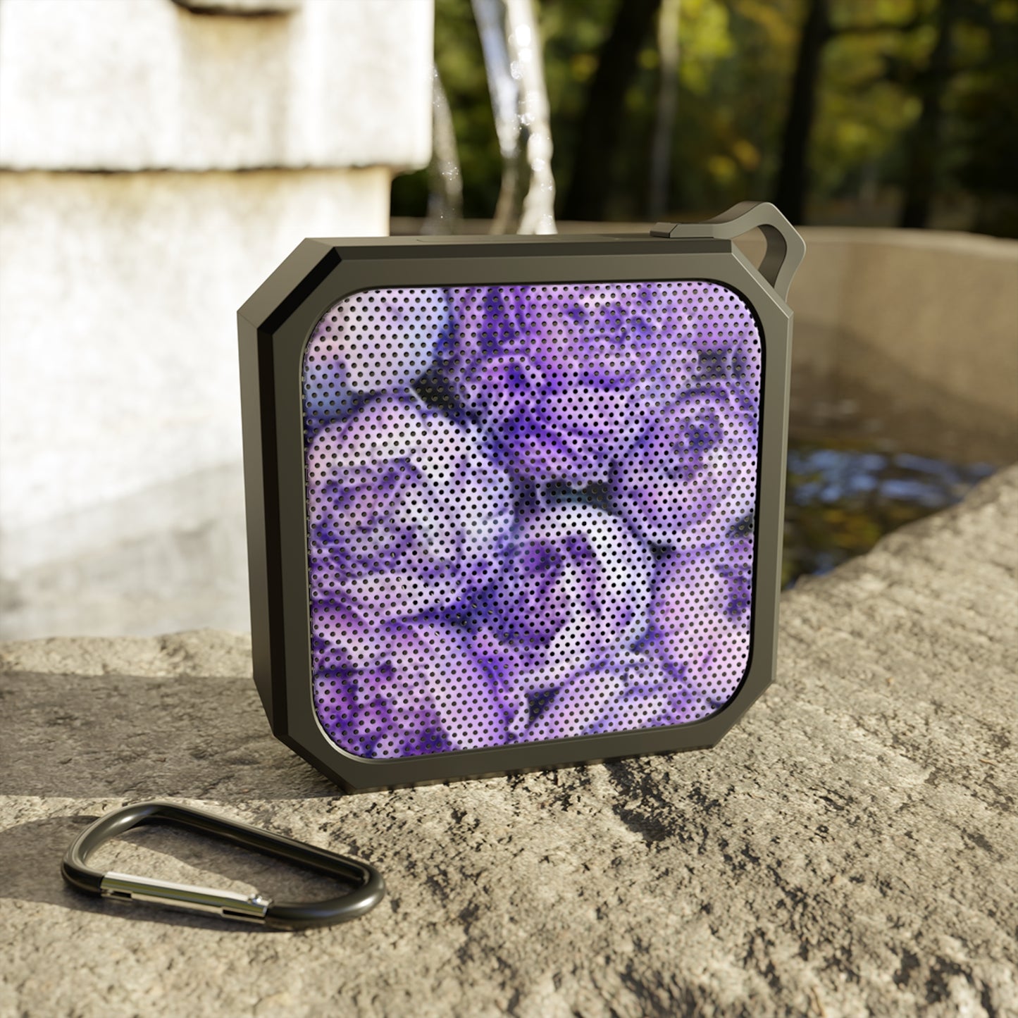 Outdoor Bluetooth Speaker – Purple Peony Design, Durable & Wireless