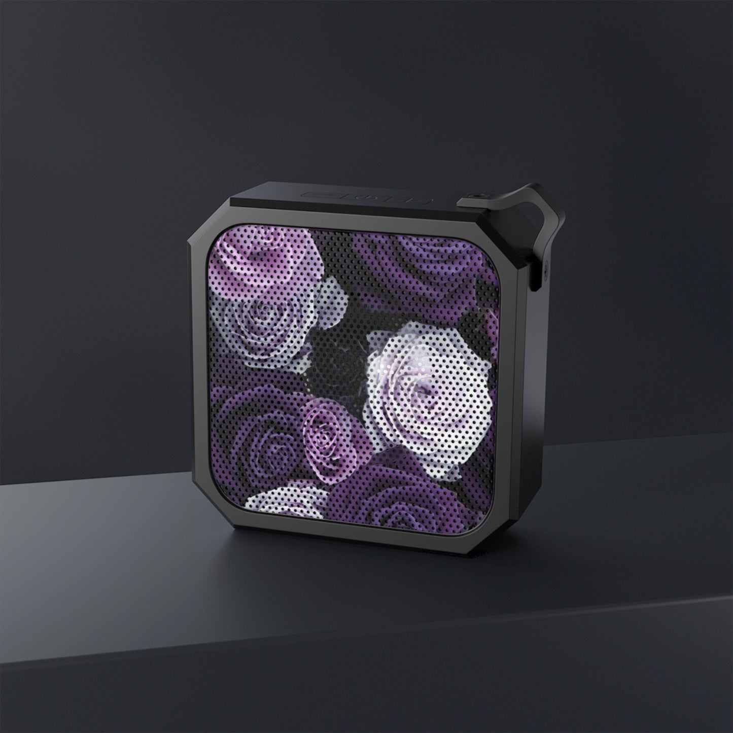 Outdoor Bluetooth Speaker – Purple Roses Design, Waterproof & Lightweight