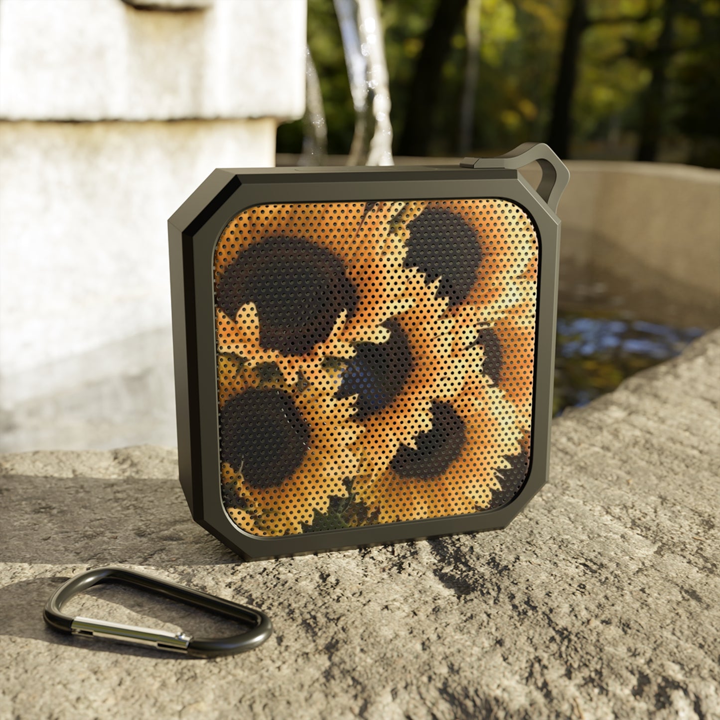 Outdoor Bluetooth Speaker – Sunflower Print, Waterproof & Rugged