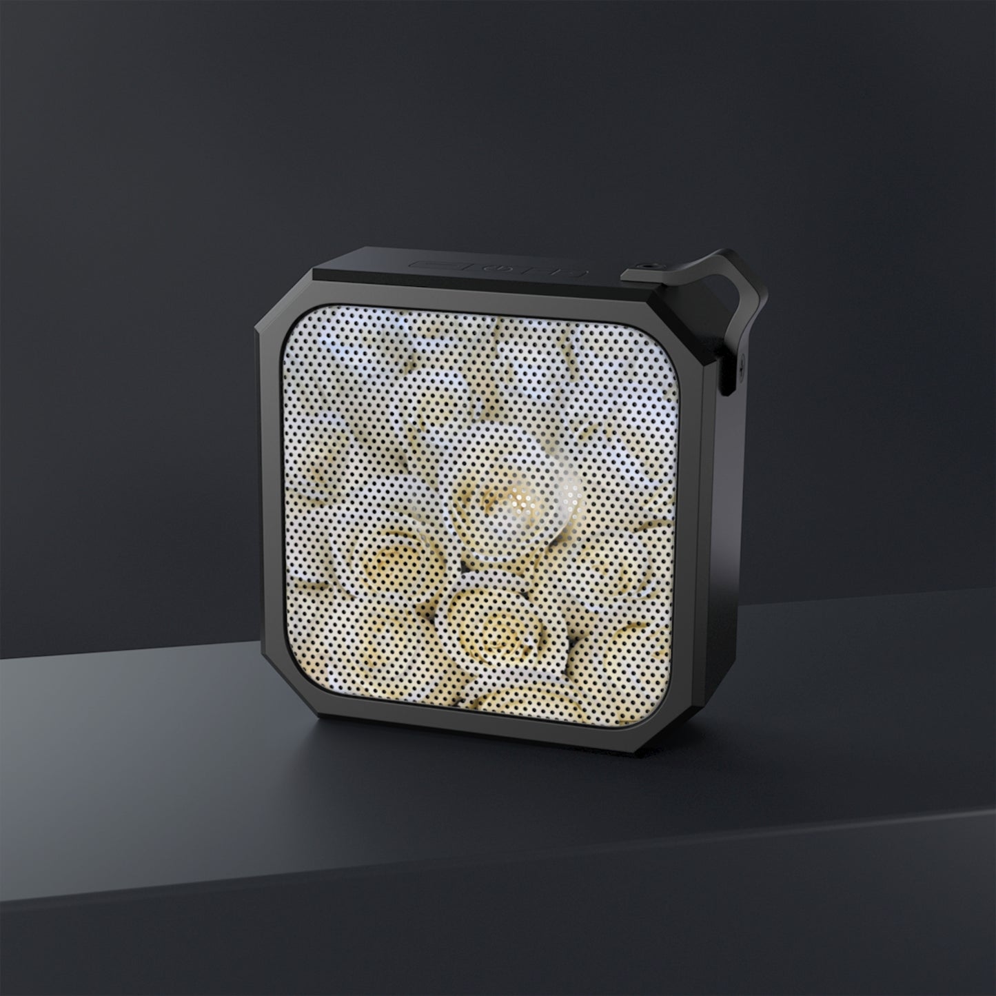 Outdoor Bluetooth Speaker – White Roses Design, Floral & Waterproof