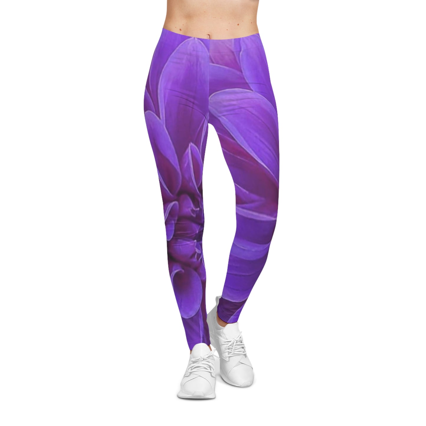 Purple Dahlia Comfortable Floral Casual Leggings
