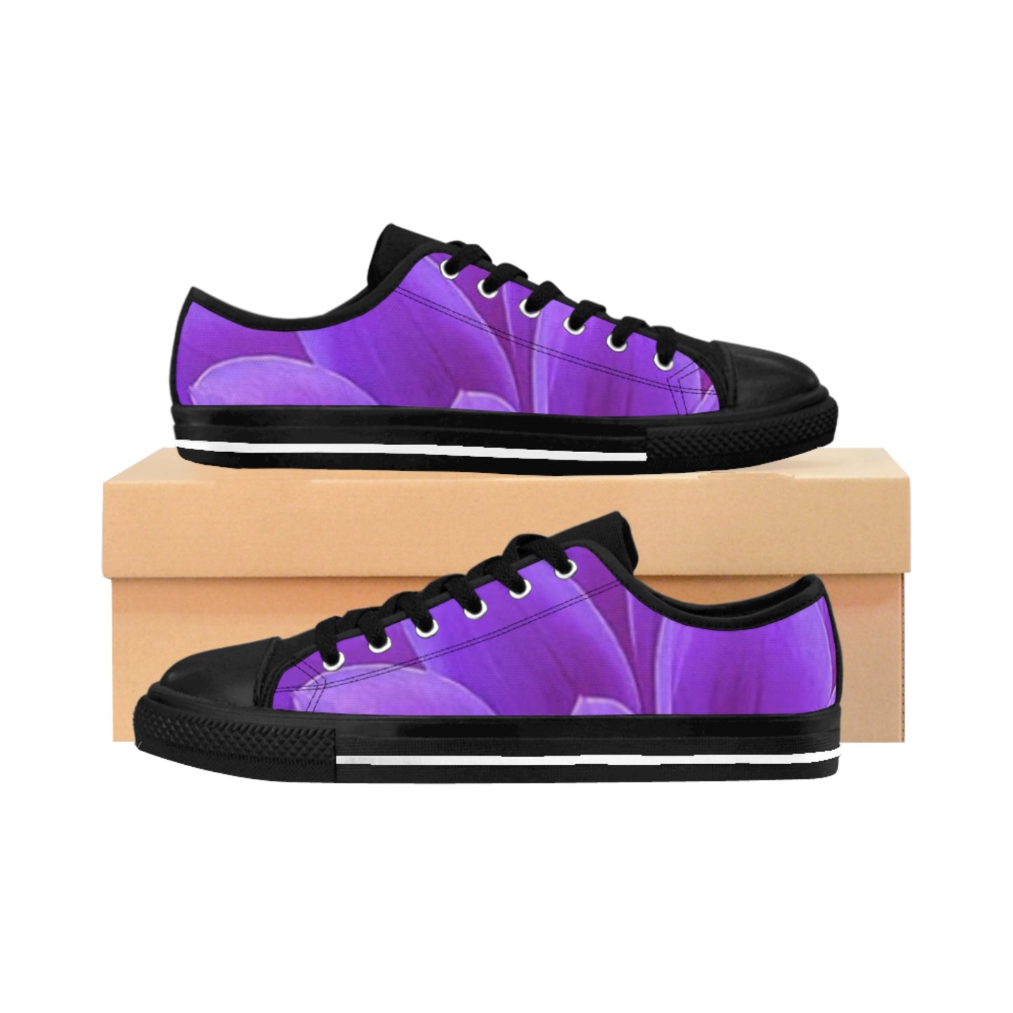 Purple Dahlia Comfortable Floral Sneakers – Gentle & Cozy
