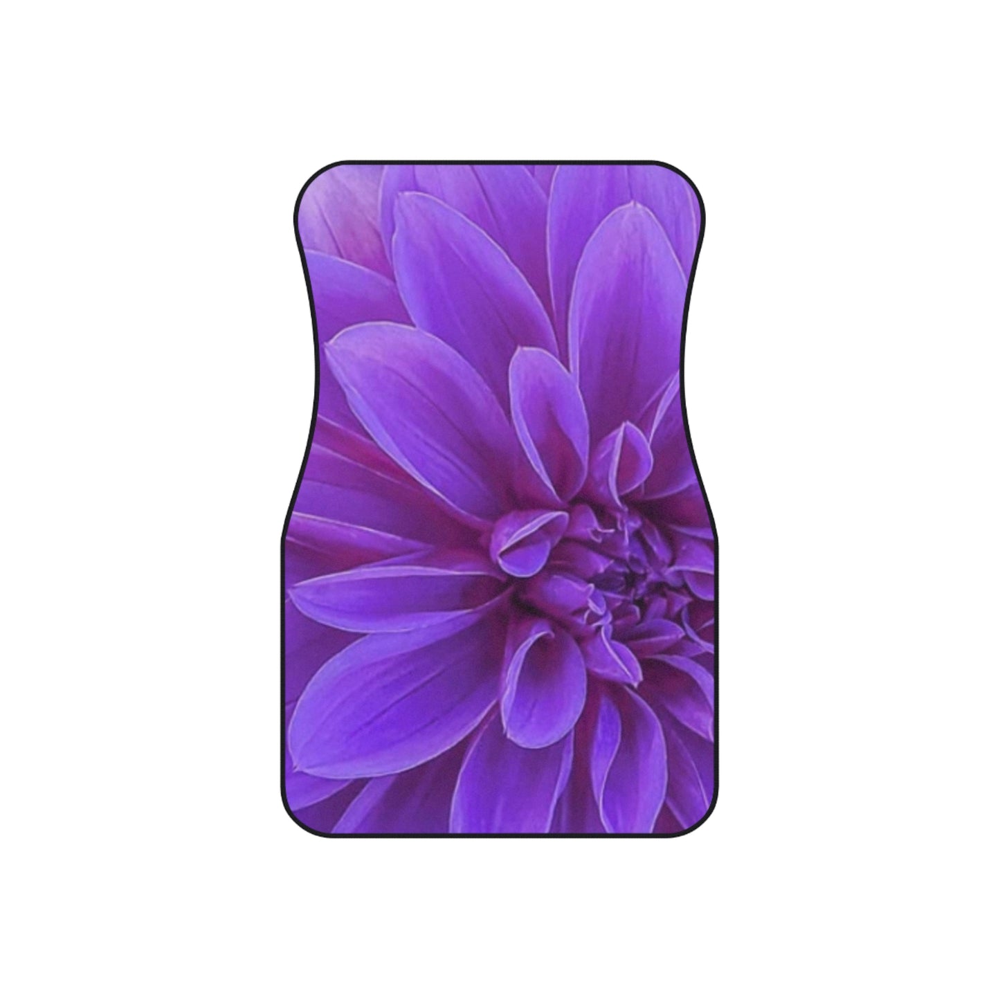 Purple Dahlia Floral Car Mats – Set of 4 for Floral Lovers
