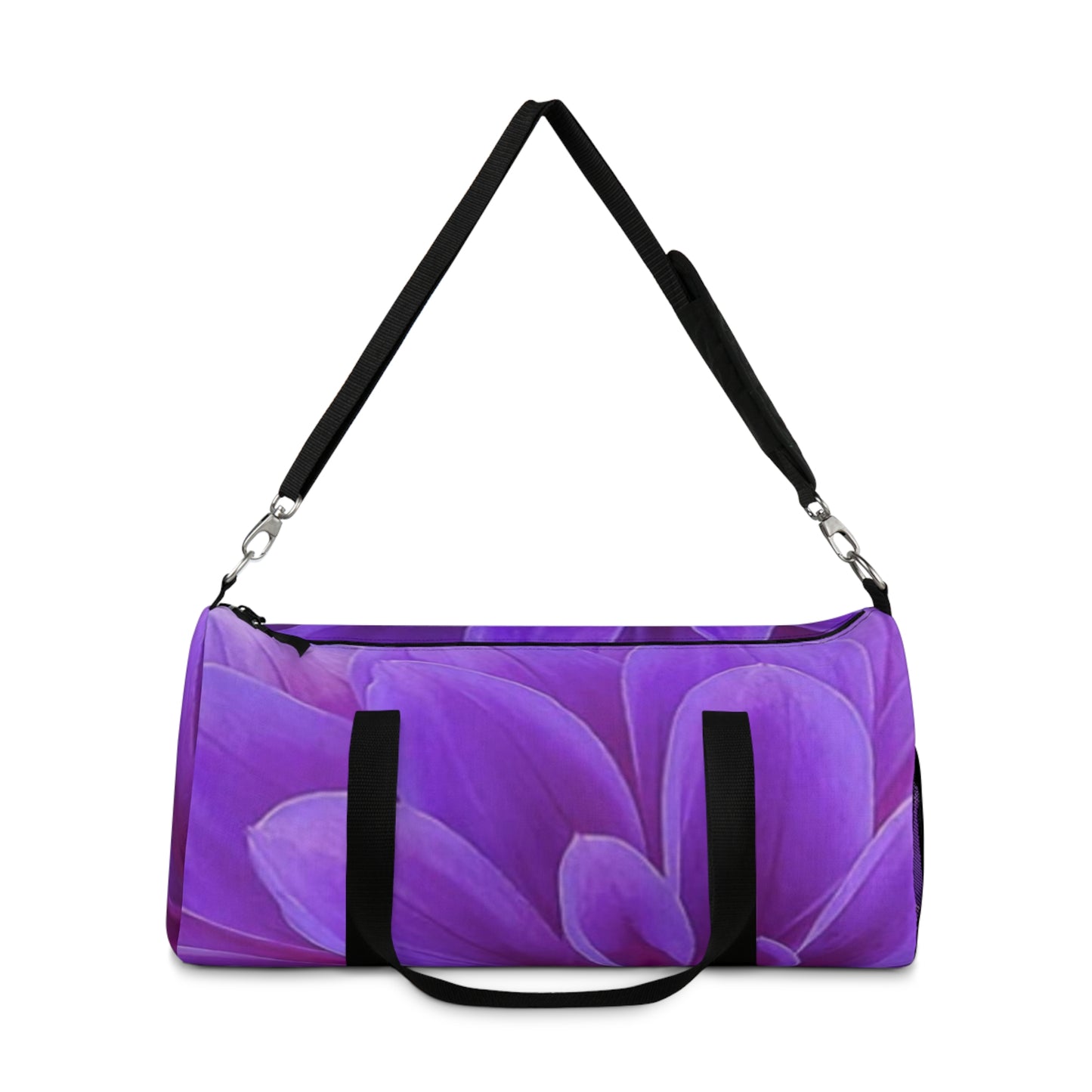 Purple Dahlia Floral Duffel Bag for Gym