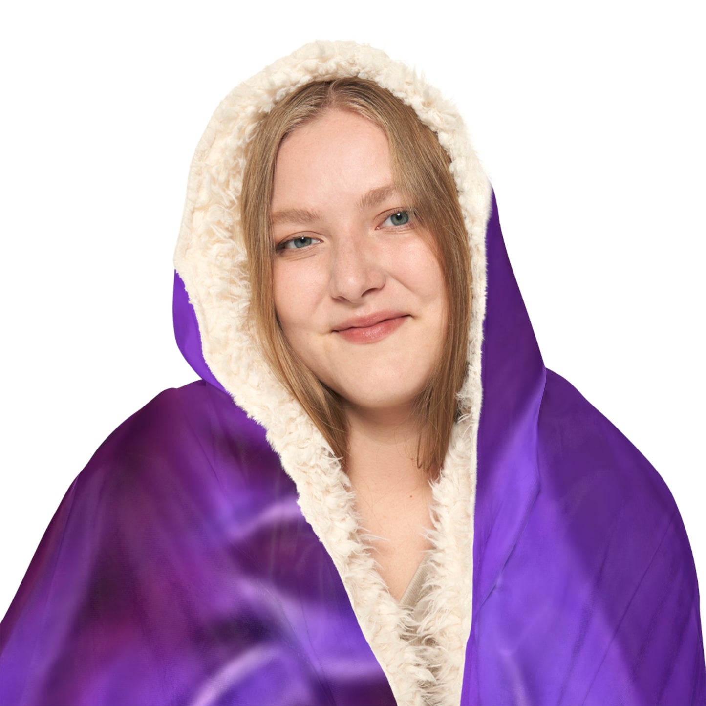Purple Dahlia Floral Hooded Blanket – Elegant & Warm Comfort