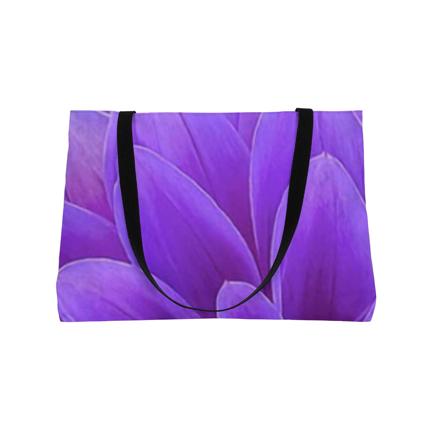 Purple Dahlia Floral Rectangle Tote – Bright and Practical