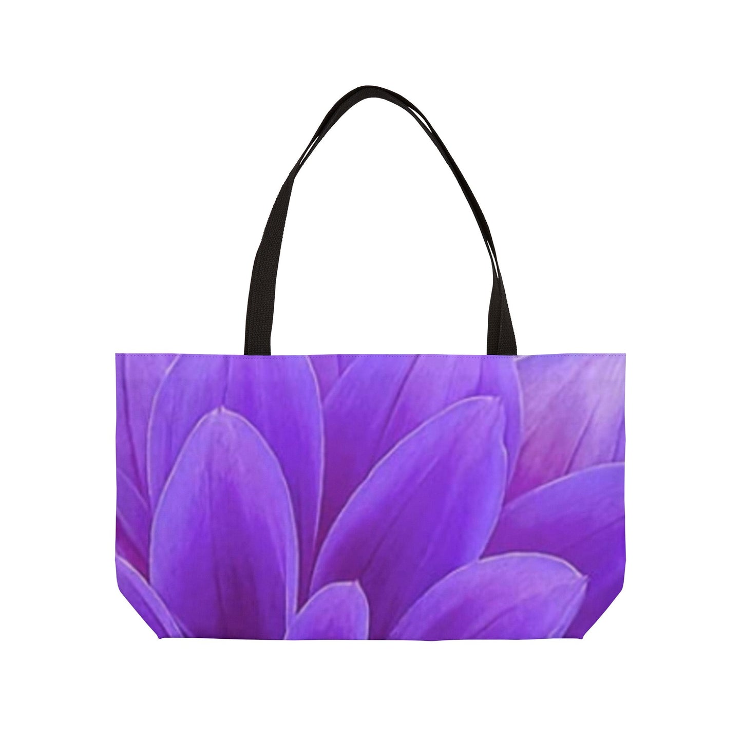 Purple Dahlia Floral Rectangle Tote – Bright and Practical