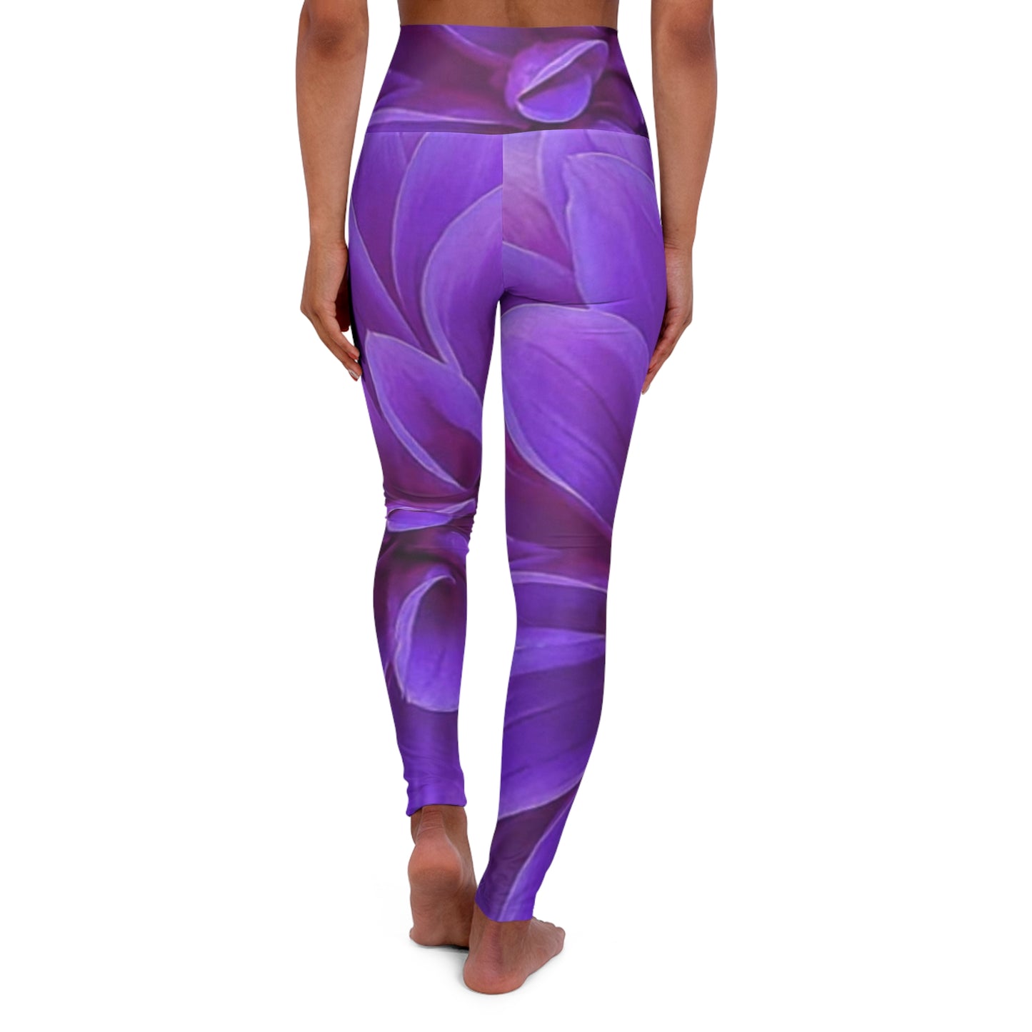 Purple Dahlia Floral Skinny Fit Legging for Gym