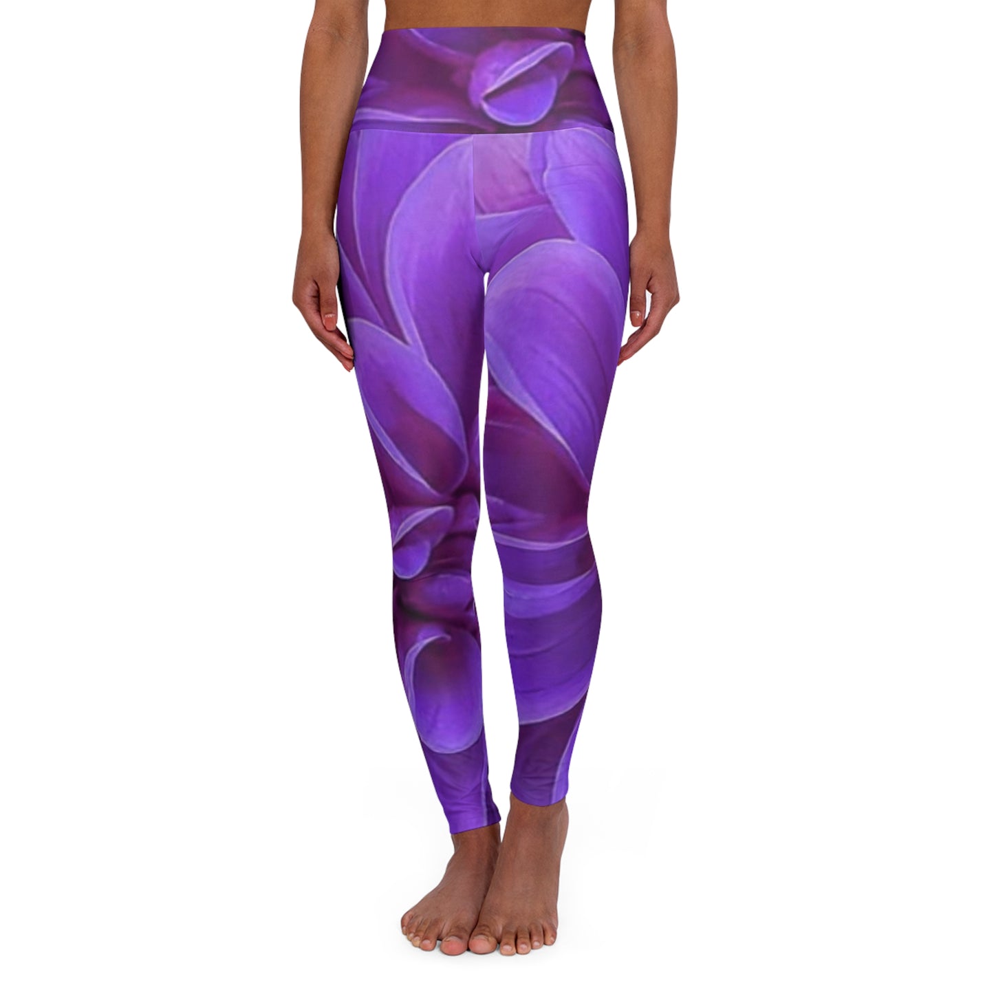 Purple Dahlia Floral Skinny Fit Legging for Gym