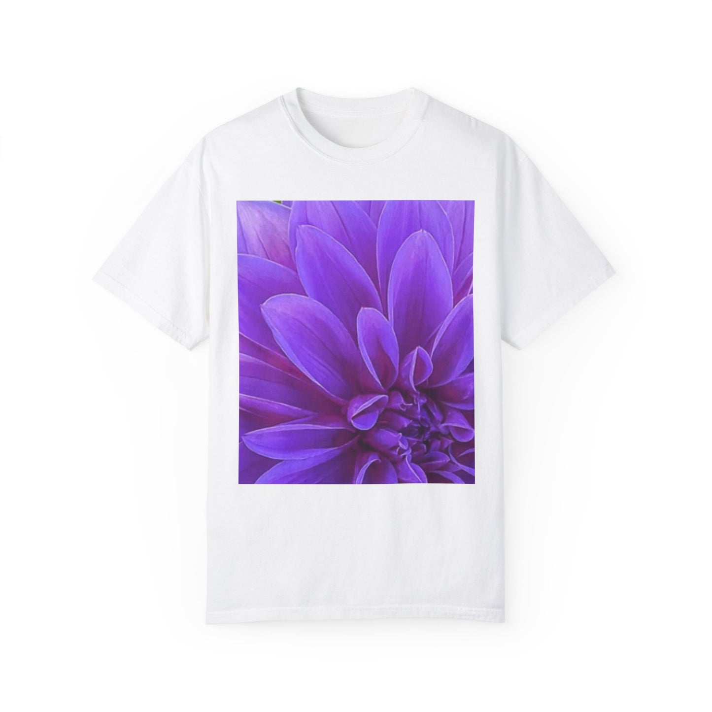 Purple Dahlia Floral T-shirt Relaxed Fit