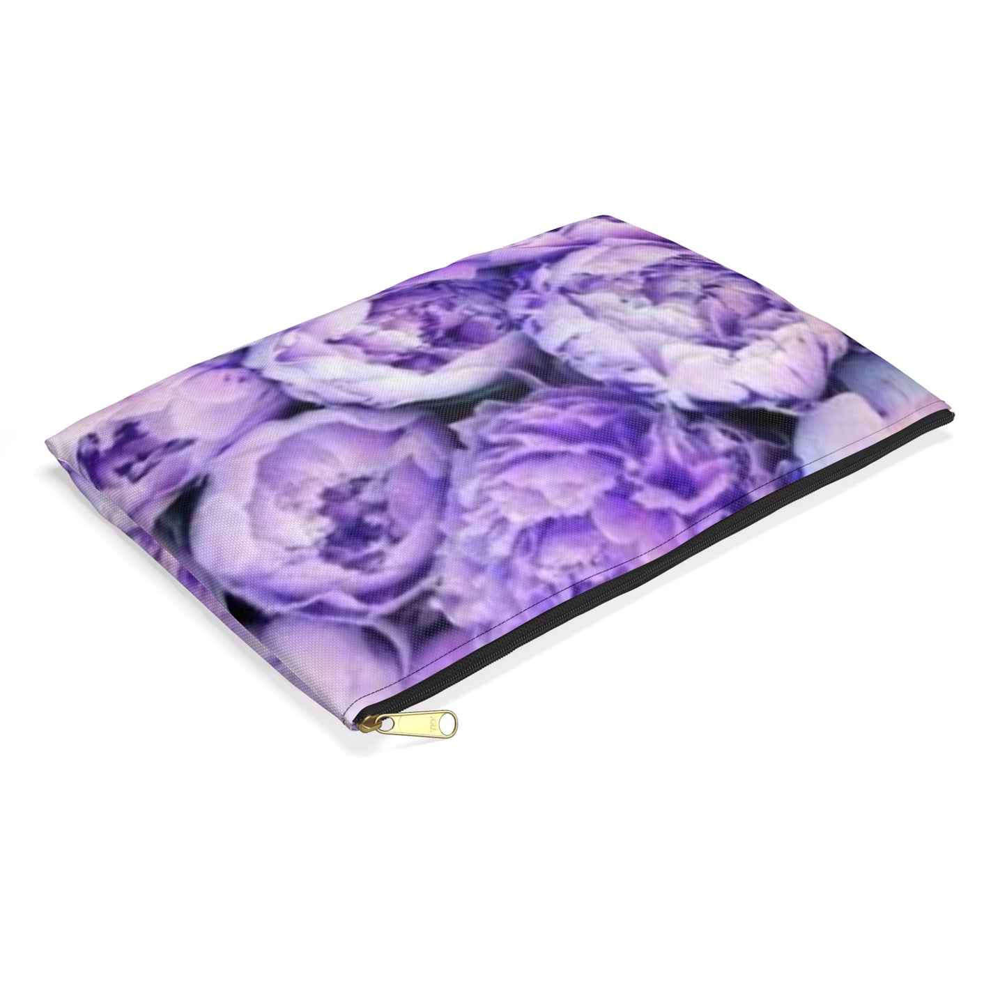 Purple Peony Floral Accessory Pouch – Bold & Practical