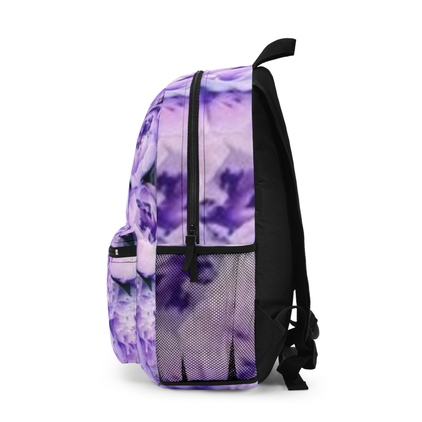 Purple Peony Floral Backpack for Travel