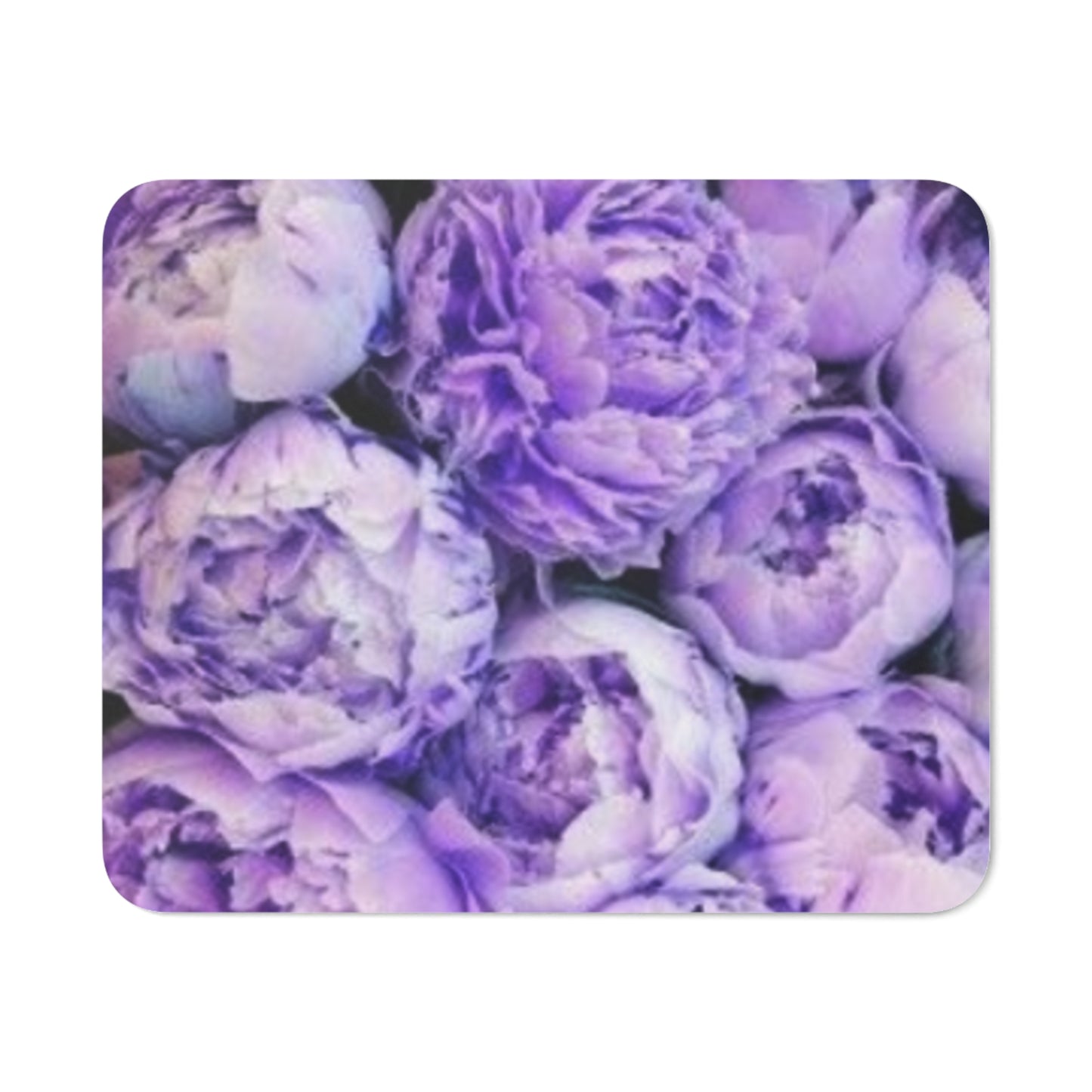 Purple Peony Floral Desk Mouse Pad – Soft Touch Floral Pad for Workspaces