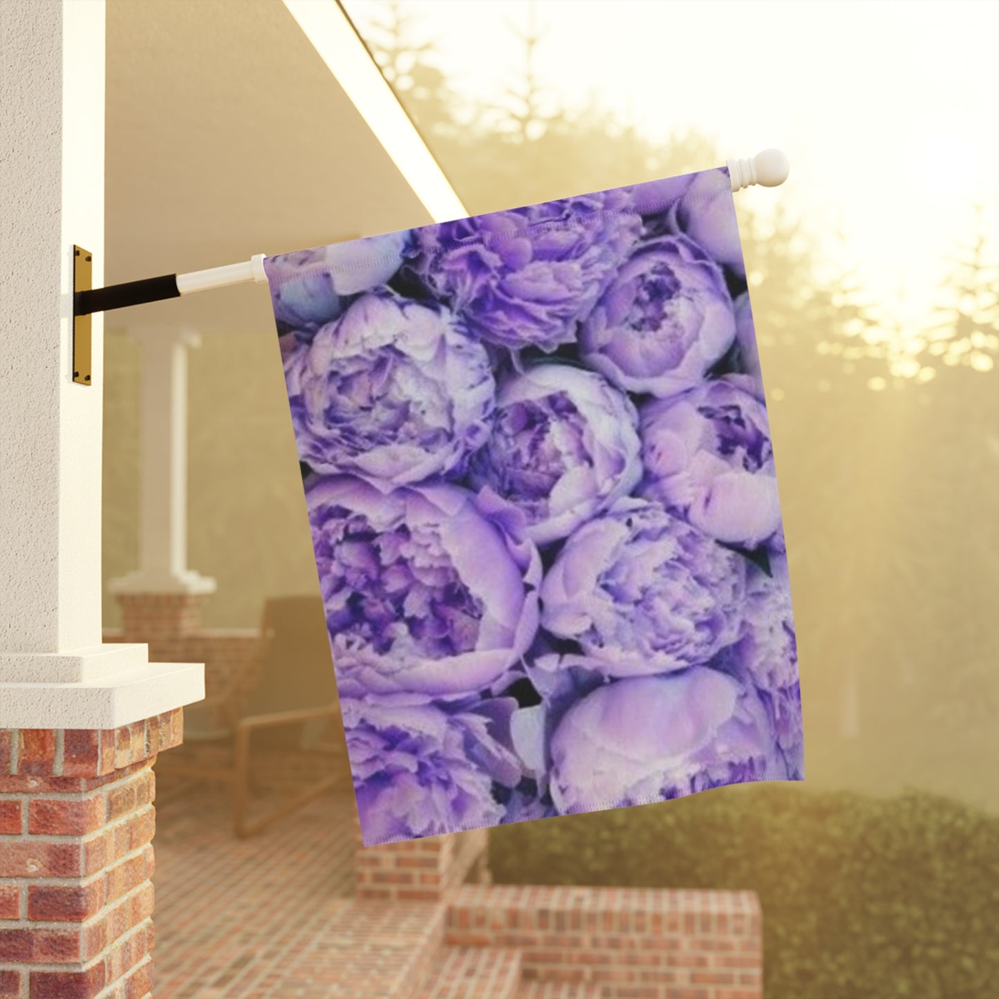 Purple Peony Floral Garden and House Banner – Soft Floral Touch