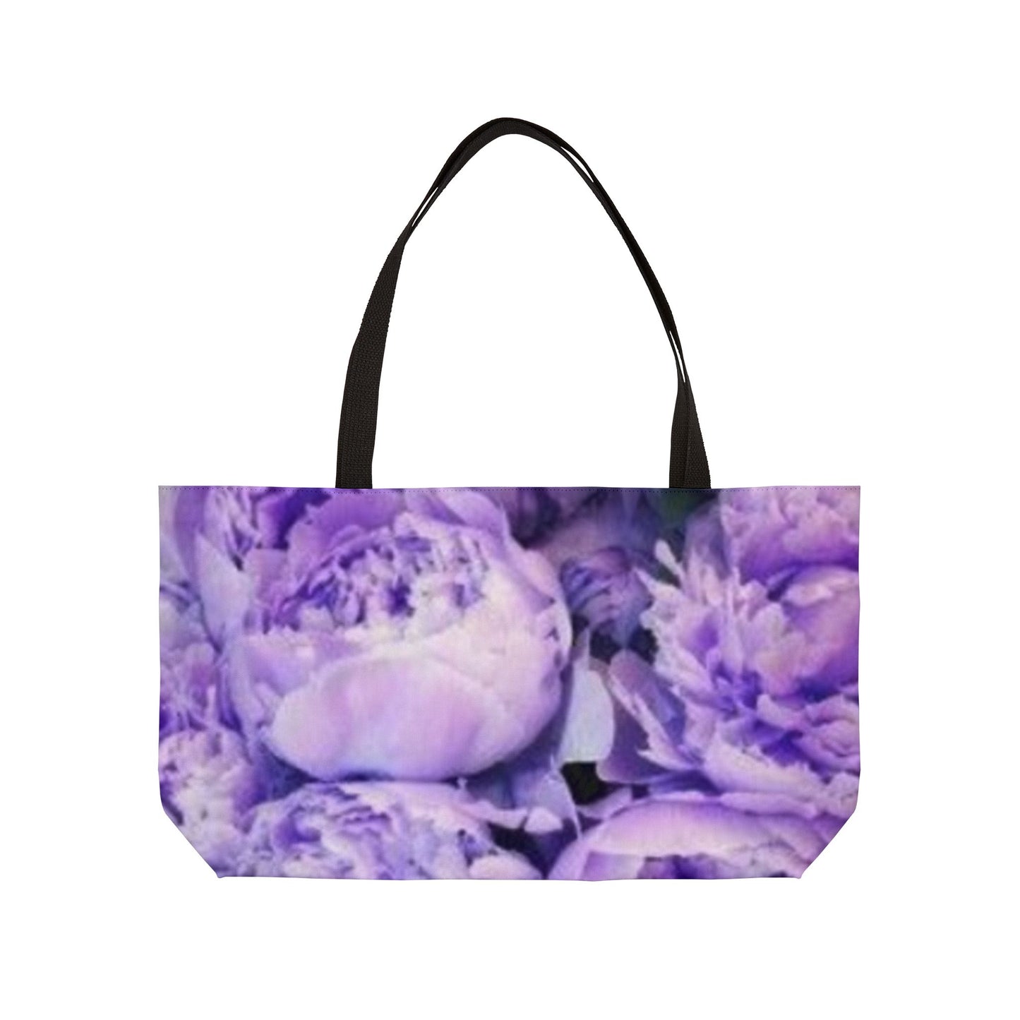 Purple Peony Floral Rectangle Tote – Charming and Stylish