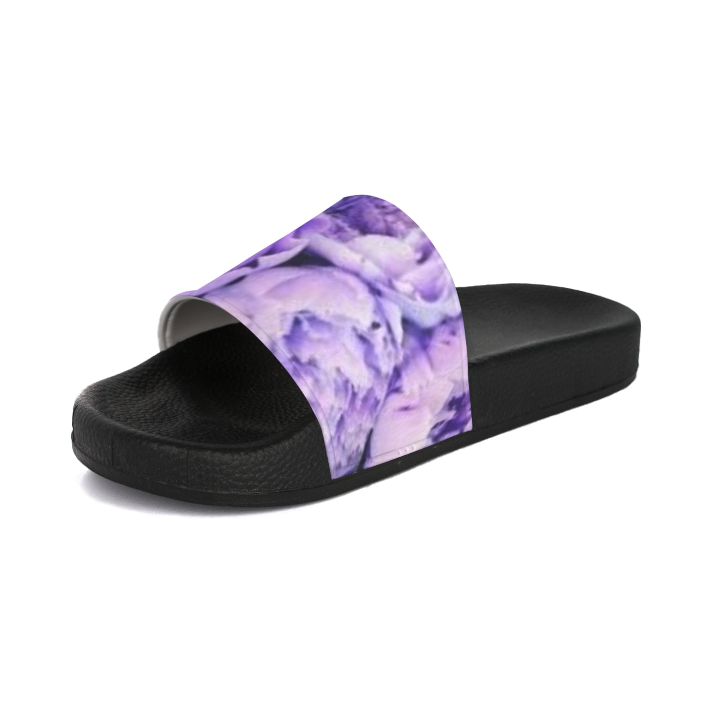 Purple Peony Floral Sandals – Elegant Everyday Comfort