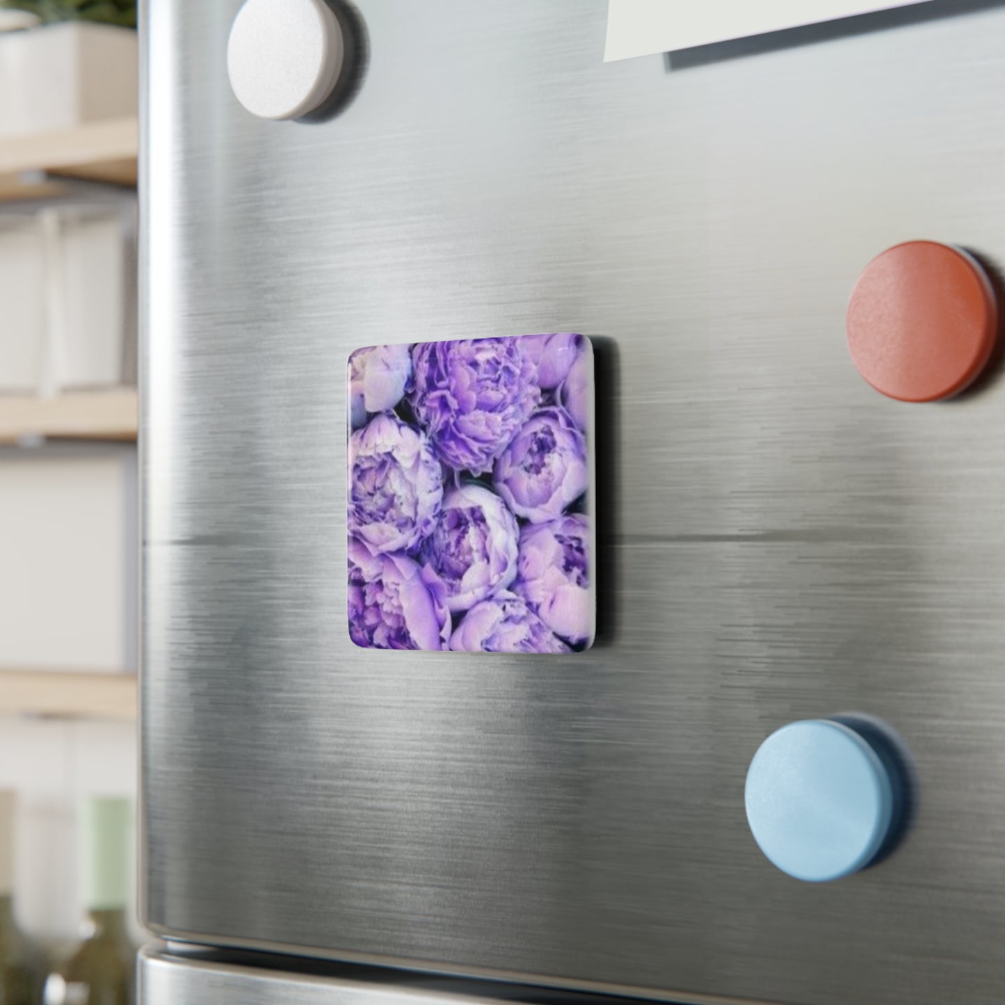 Purple Peony Floral Square Magnet – Floral Square Magnets