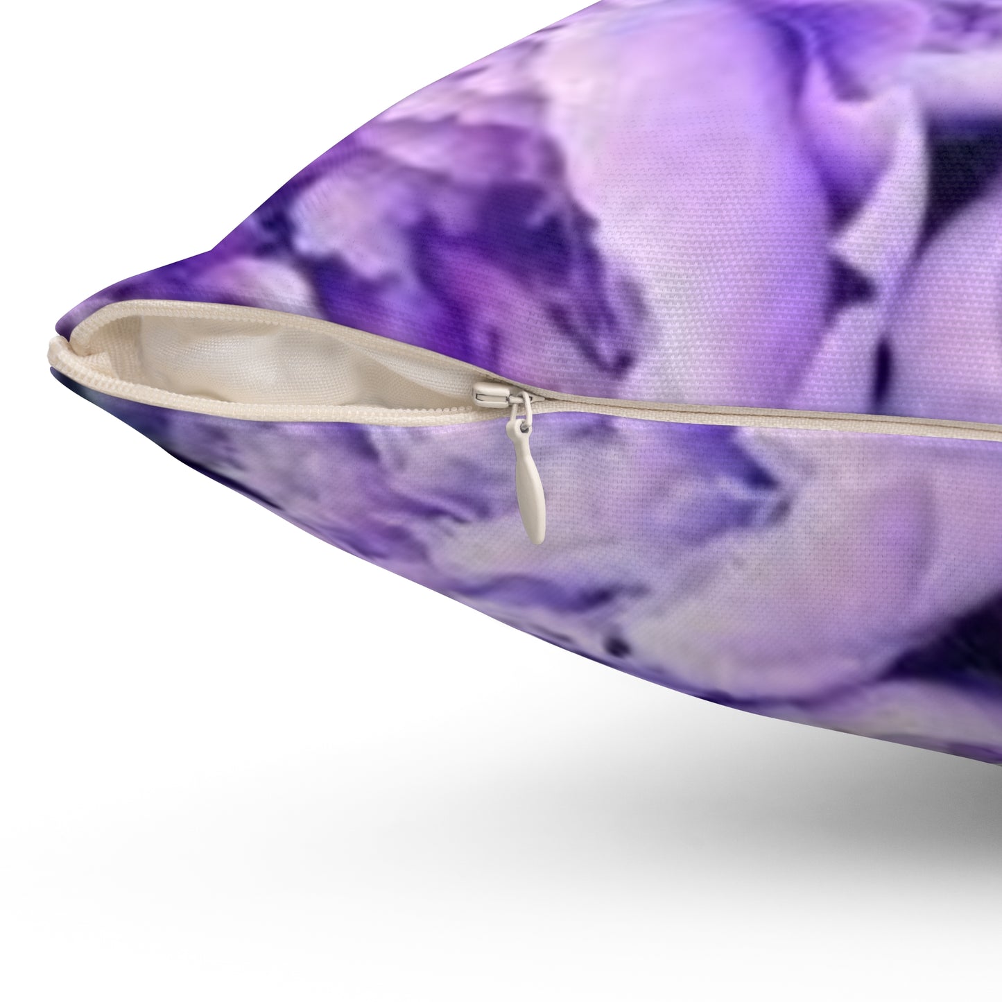 Purple Peony Floral Square Pillow – Soft Floral Vibe