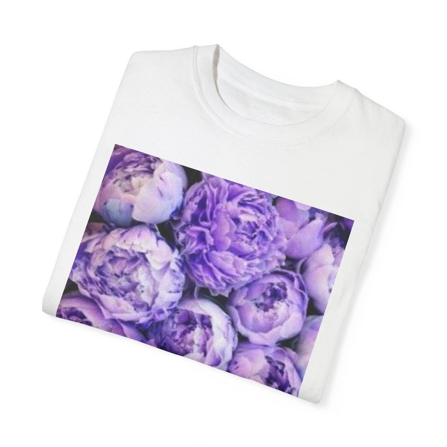 Purple Peony Floral T-shirt Relaxed Fit