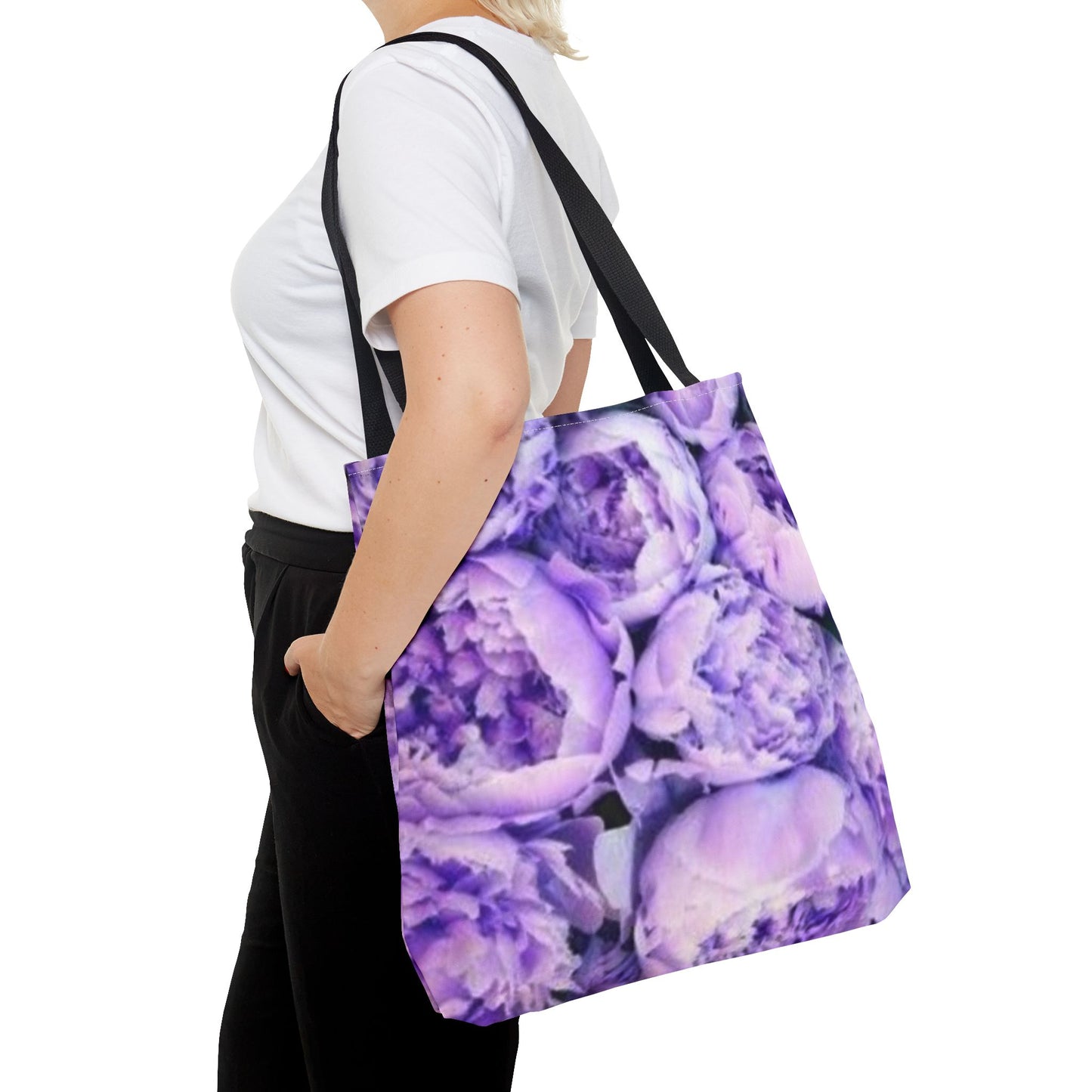 Purple Peony Floral Tote Bag for Women – Soft & Stylish