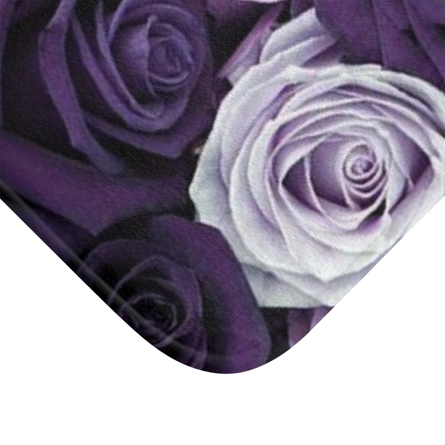 Purple Roses Floral Bath Mat Anti Slipping