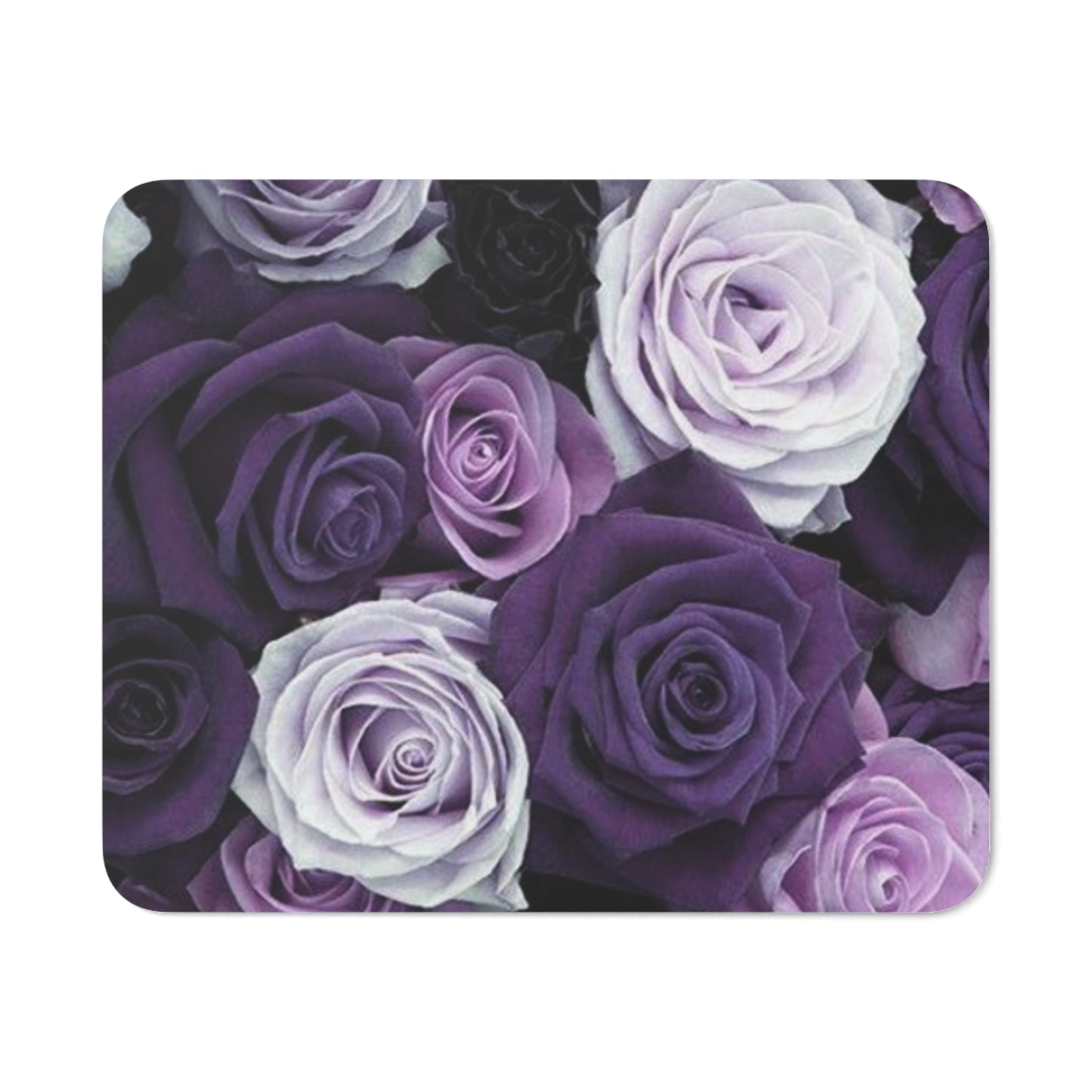 Purple Roses Floral Desk Mouse Pad – Charming Office & Study Table Pad