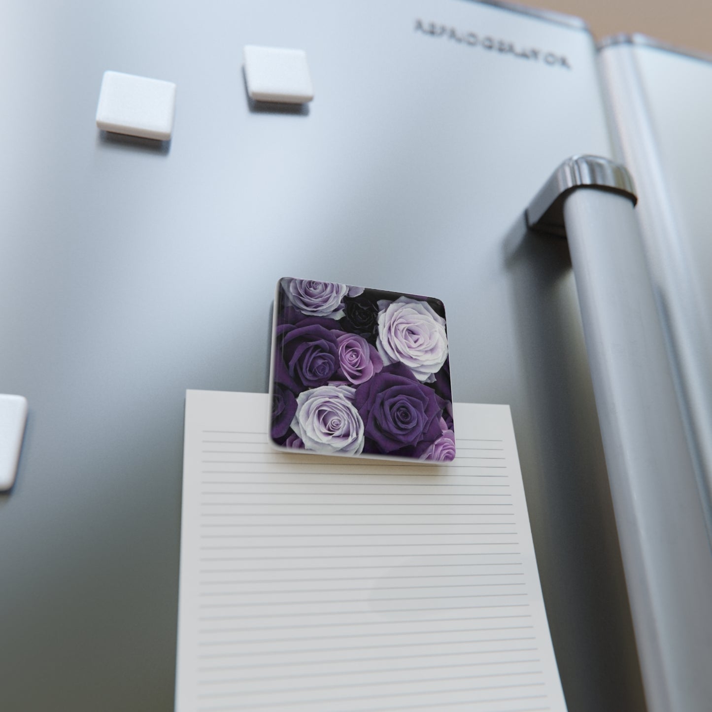 Purple Roses Floral Square Magnet – Floral Square Magnets