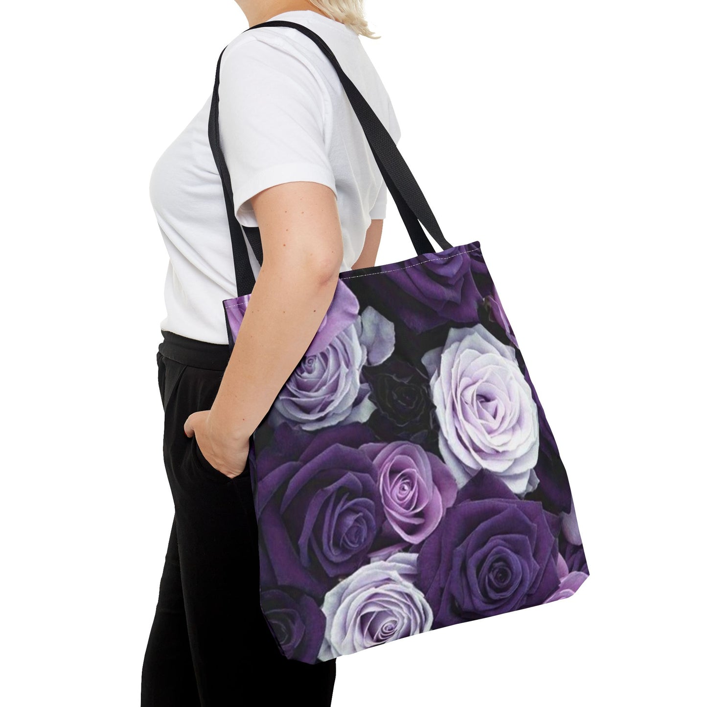 Purple Roses Floral Tote Bag for Women – Elegant & Spacious