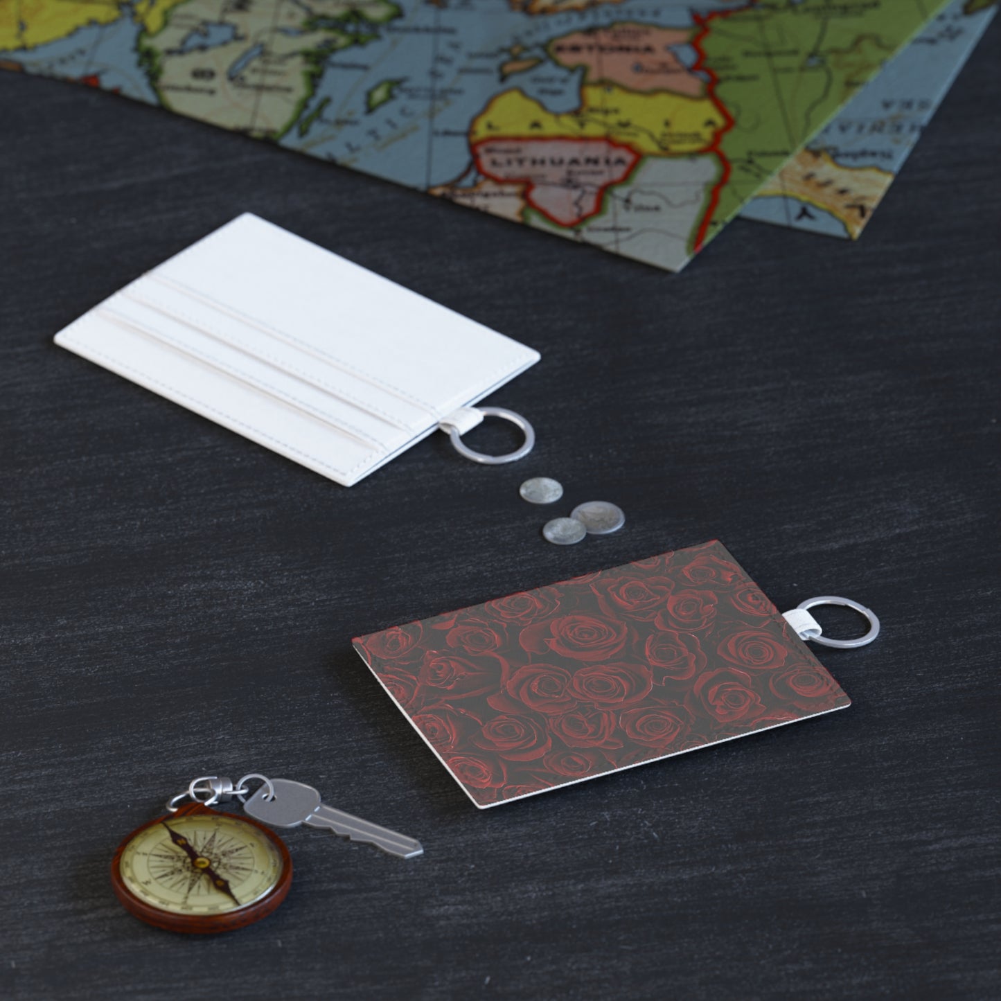 Red Roses Floral Card Holder