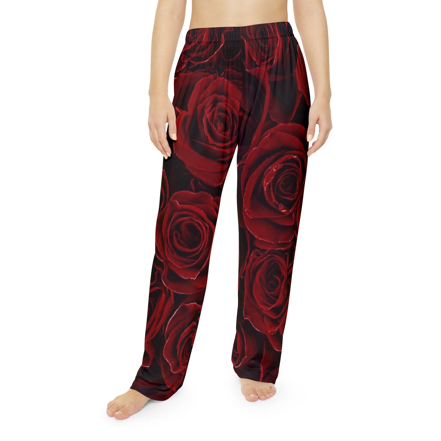 Red Roses Cozy Floral Pajama Pant