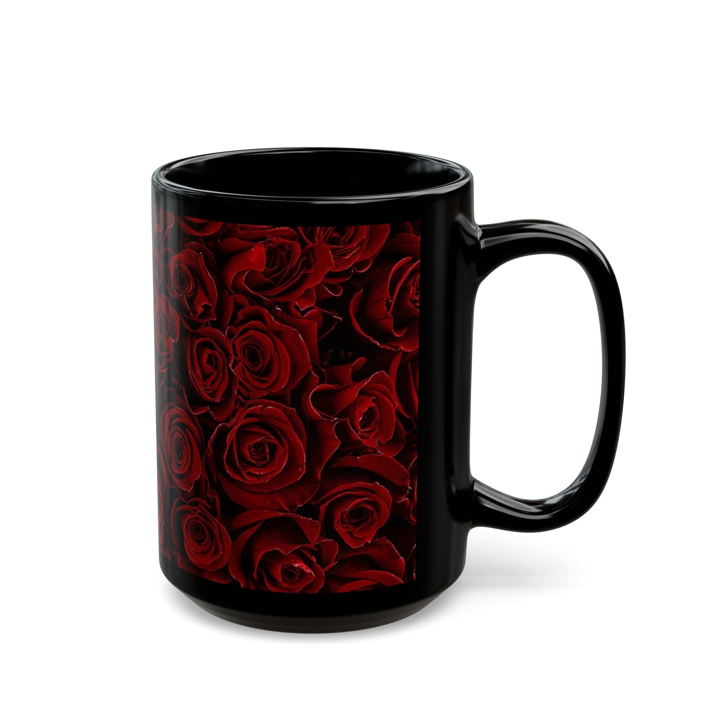 Red Roses Floral Design Mug – Romantic Gift Mug for Her