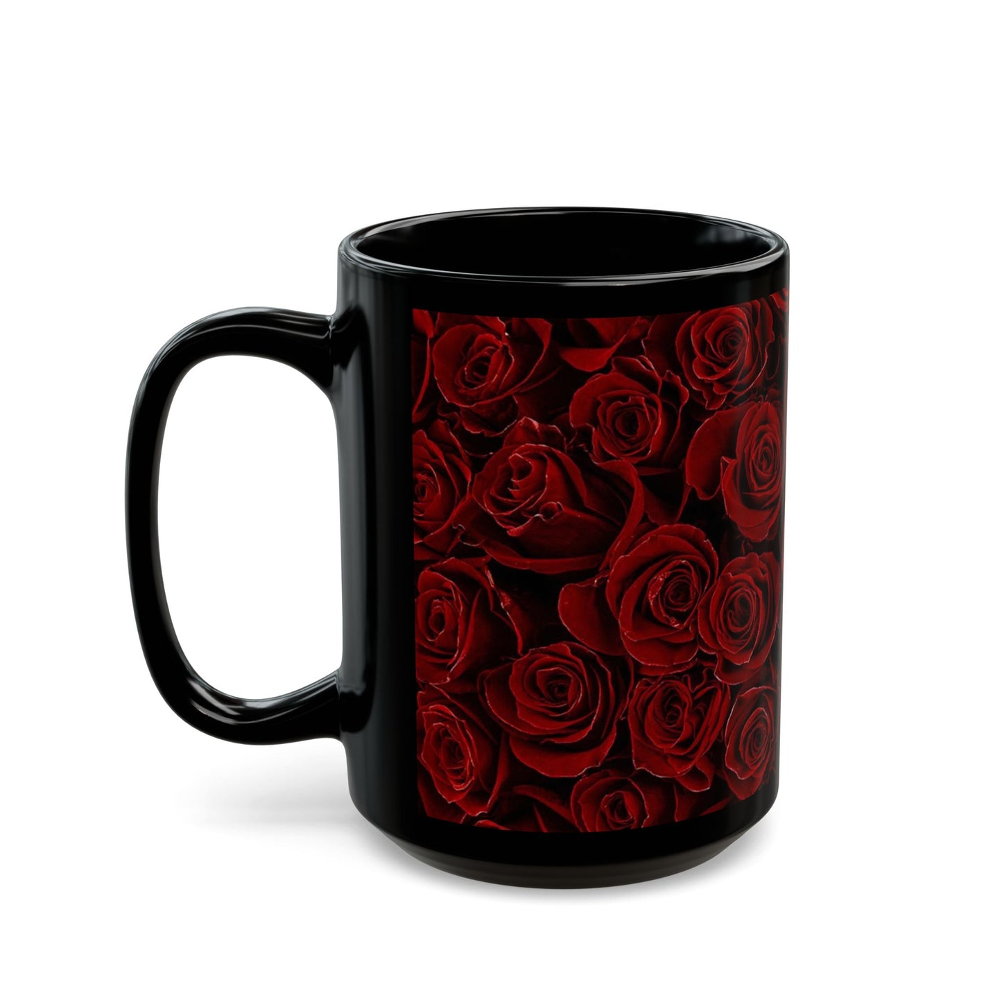 Red Roses Floral Design Mug – Romantic Gift Mug for Her