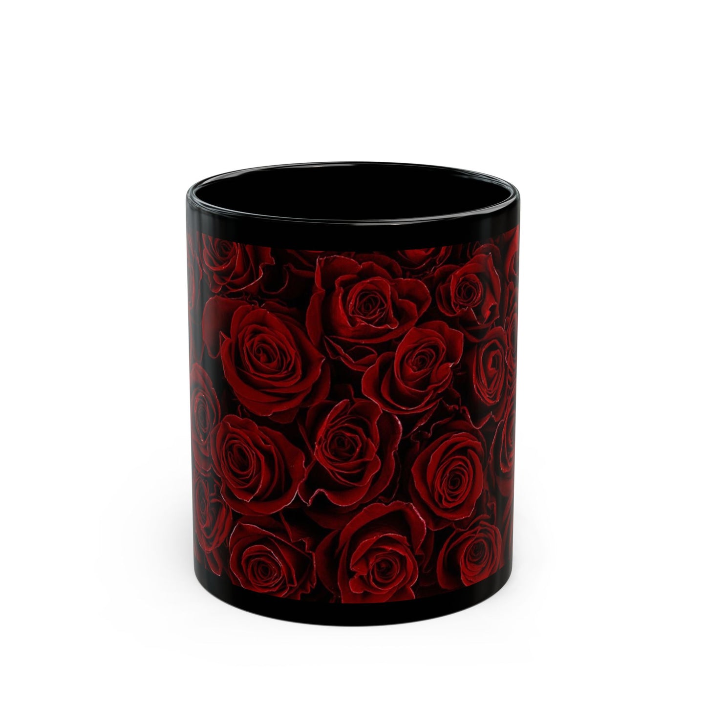 Red Roses Floral Design Mug – Romantic Gift Mug for Her