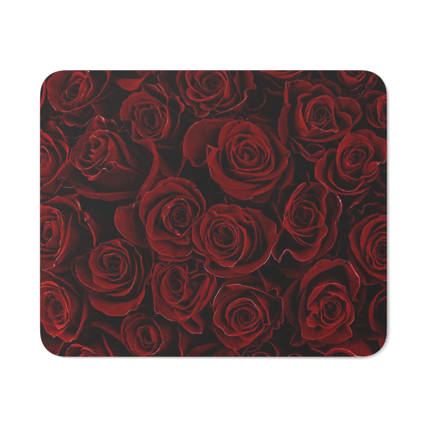 Red Roses Floral Desk Mouse Pad – Elegant & Functional Desk Accessory