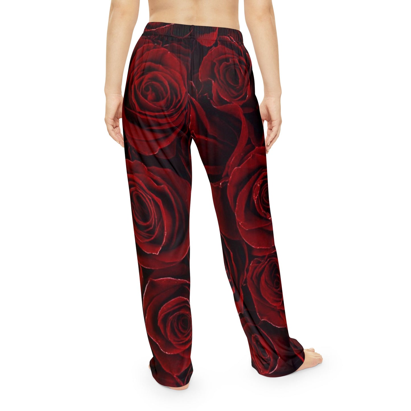 Red Roses Cozy Floral Pajama Pant