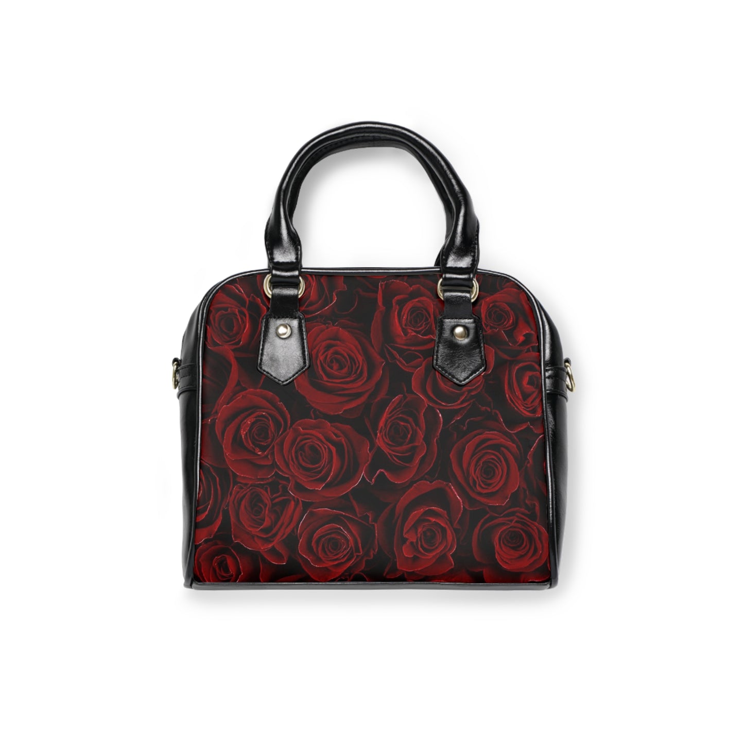 Red Roses Floral Shoulder Handbag – Bold Floral Style