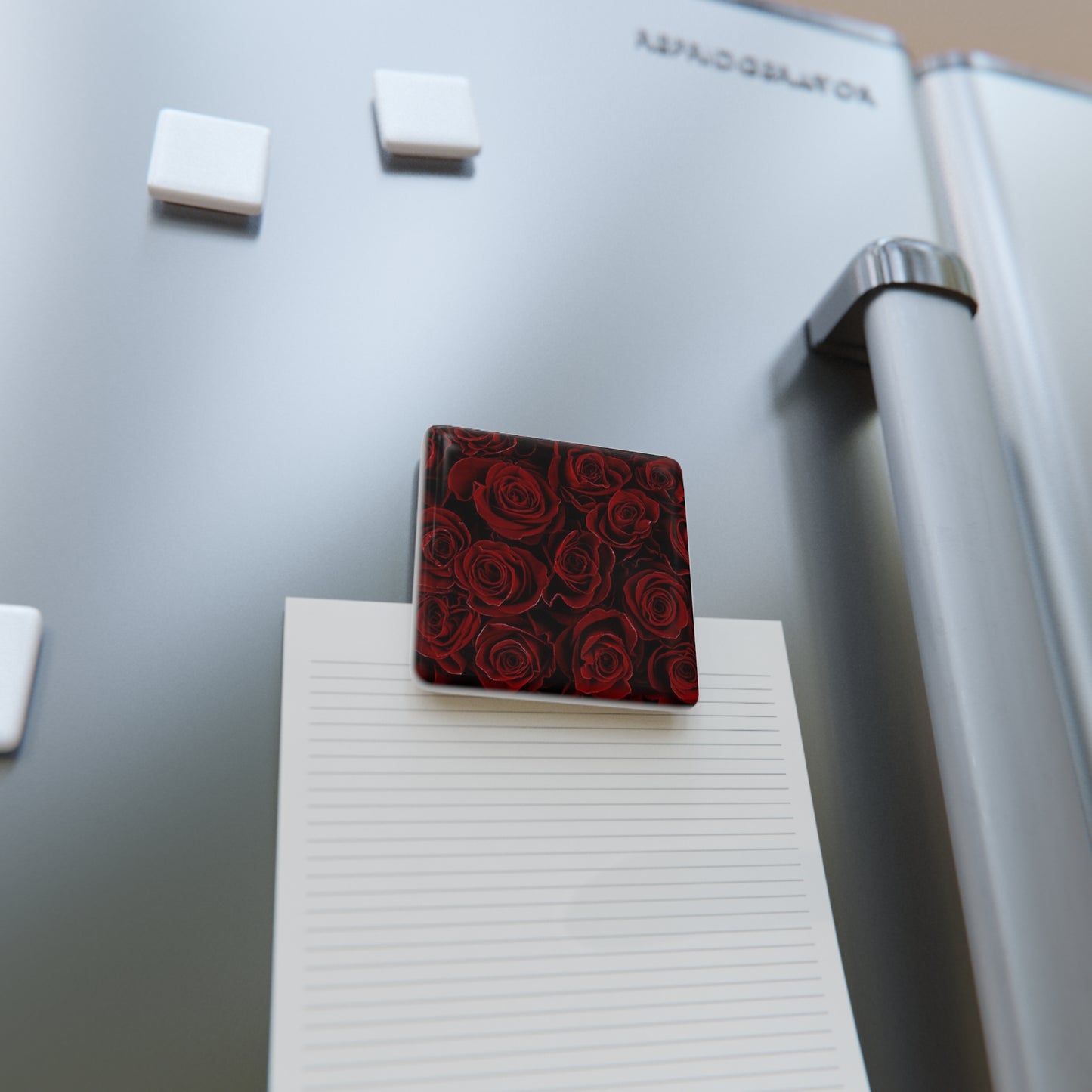 Red Roses Floral Square Magnet – Floral Square Magnets