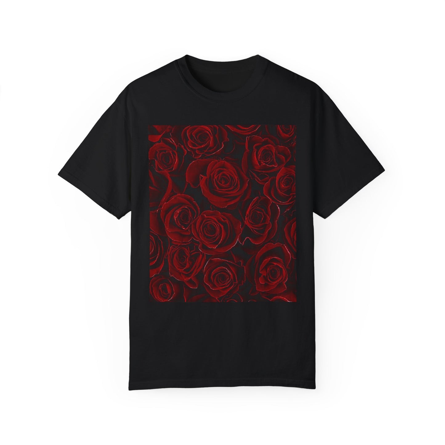 Red Roses Floral T-shirt Relaxed Fit